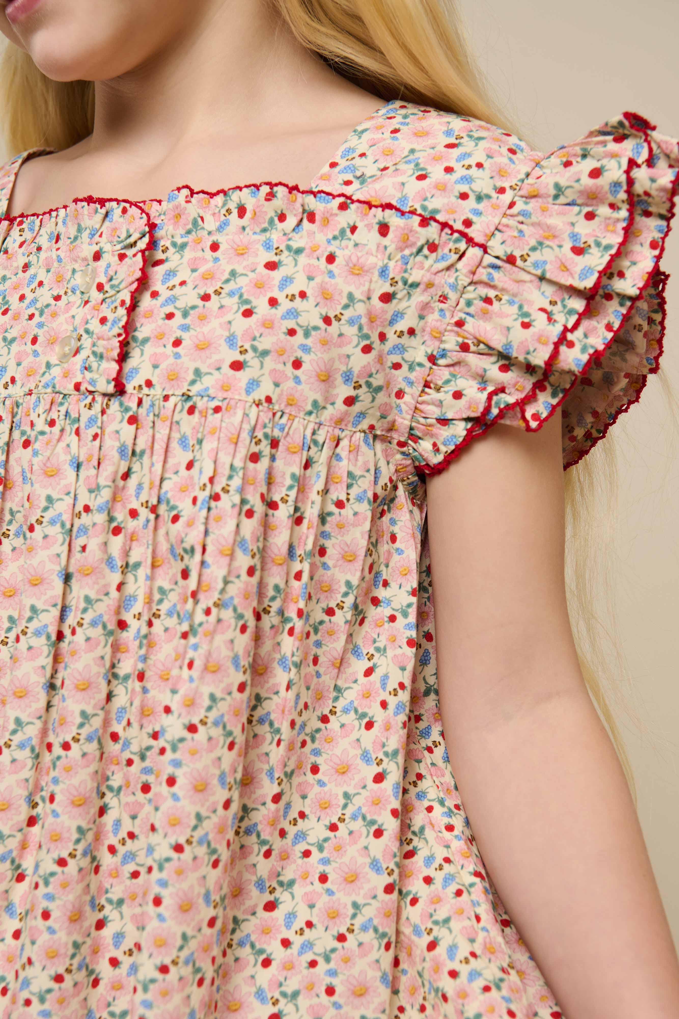 Blumendruck-Popeline-Kleid - Tween - Rose | 100961 Poppy - Image 5
