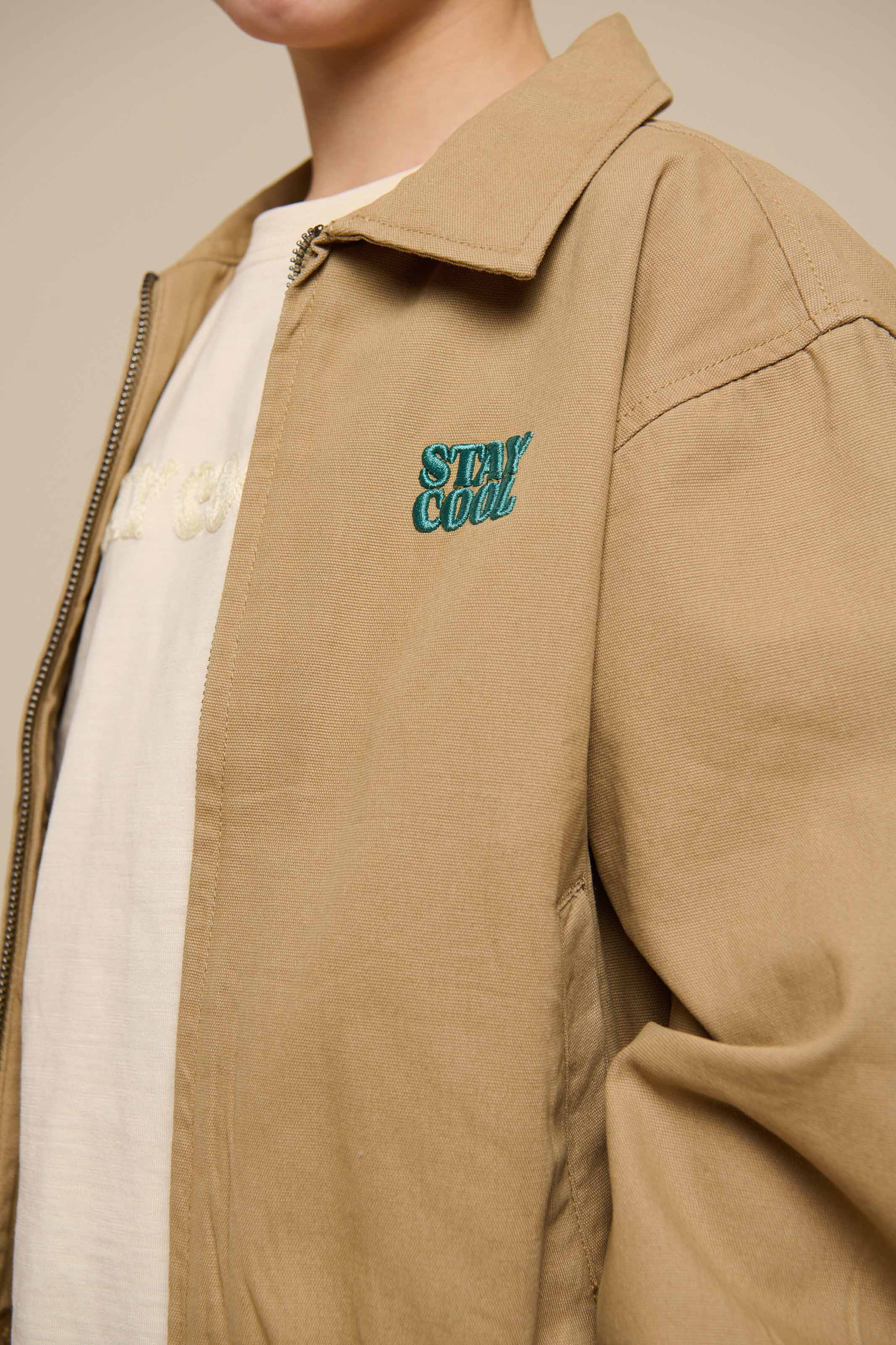 Canvas Bomberjacke - Tween - Khaki | 101137 Isack - Image 4