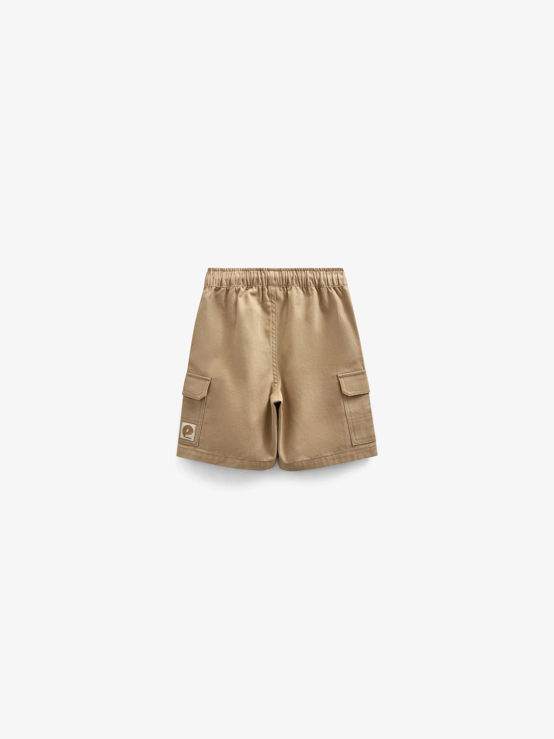 Canvas Cargo Shorts - Kids - Khaki | 101120 Isack - Image 3