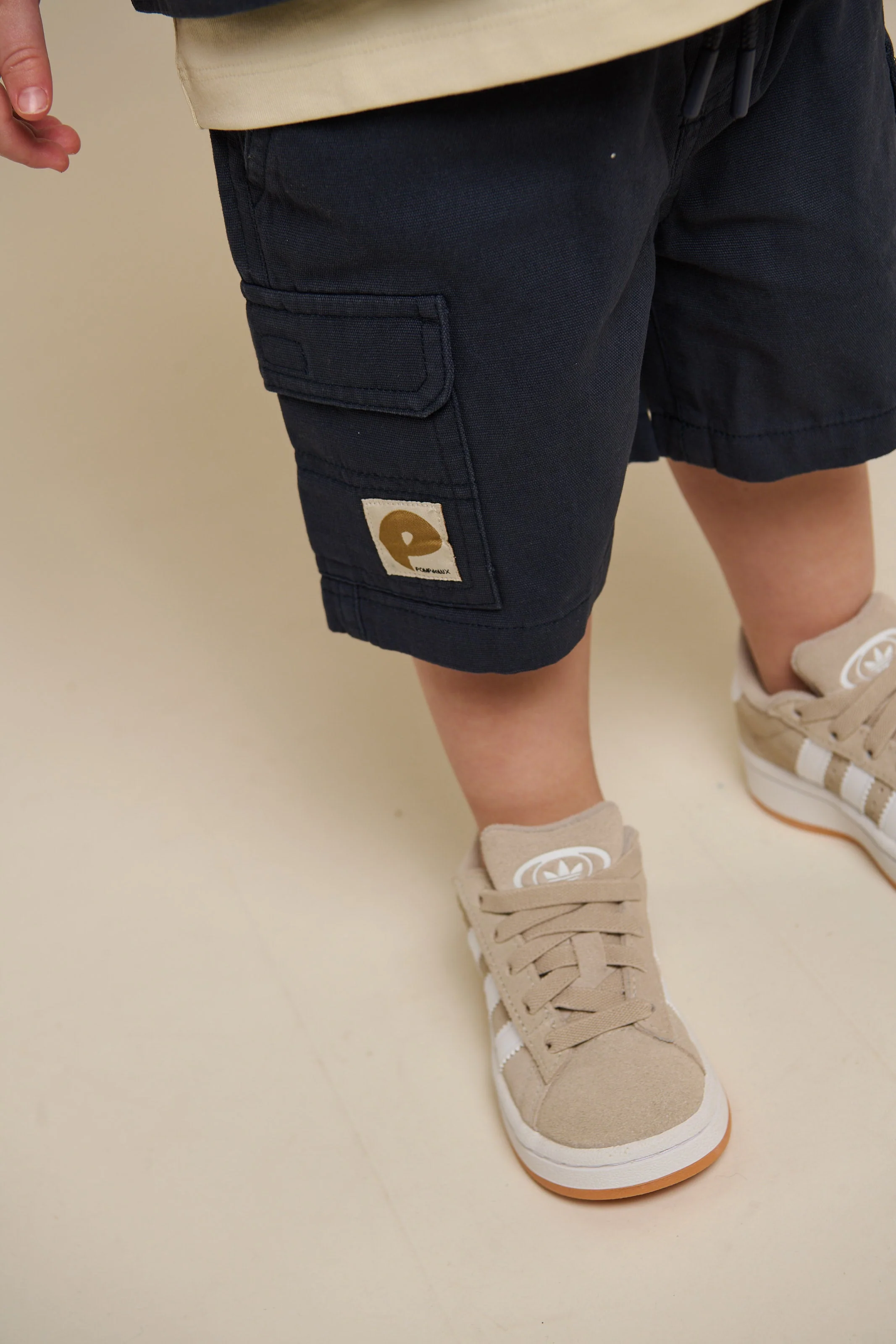Canvas Cargo Shorts - Kids - Navy | 101122 Isack - Image 4