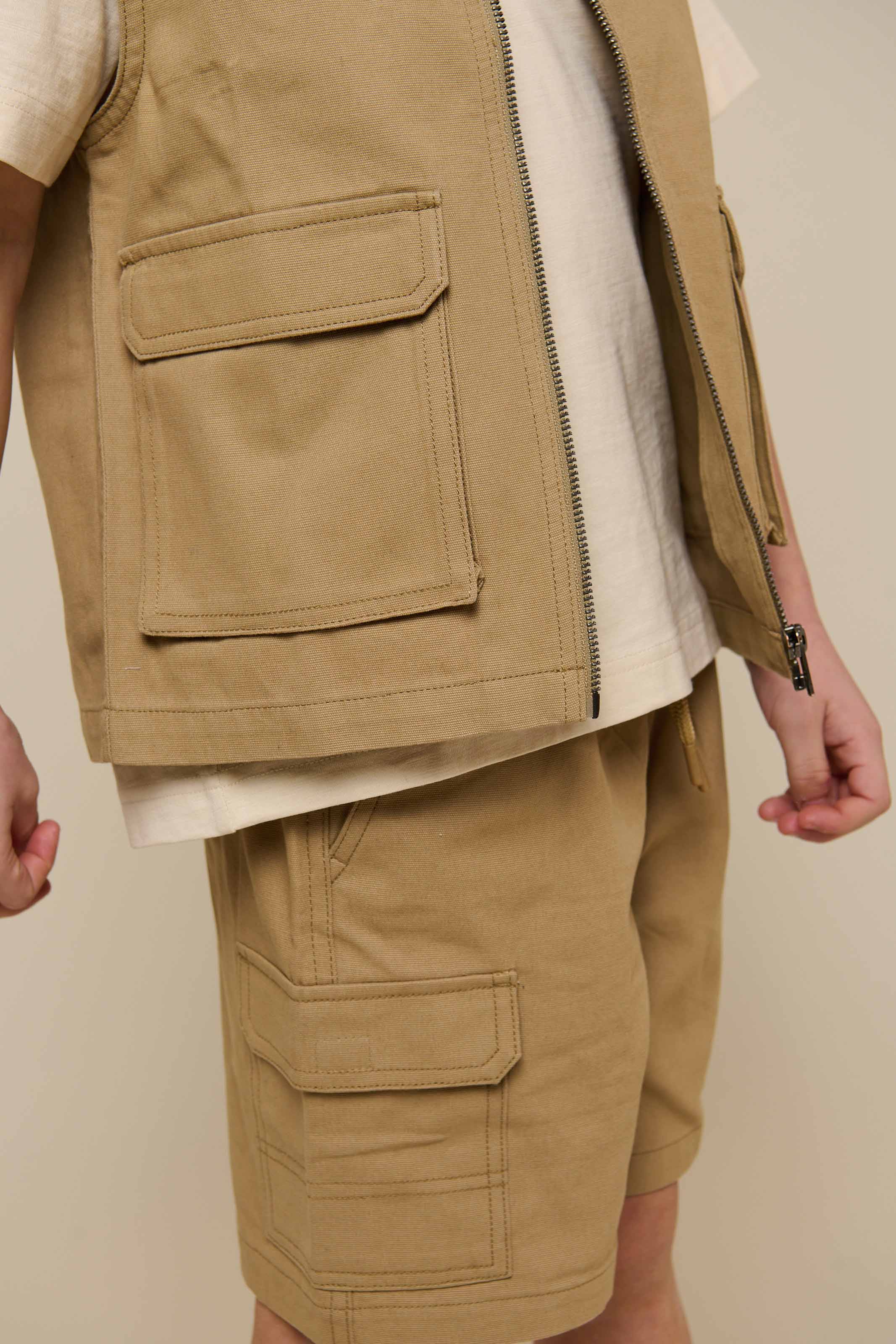 Canvas Cargo-Shorts - Tween - Khaki | 101121 Isack - Image 6