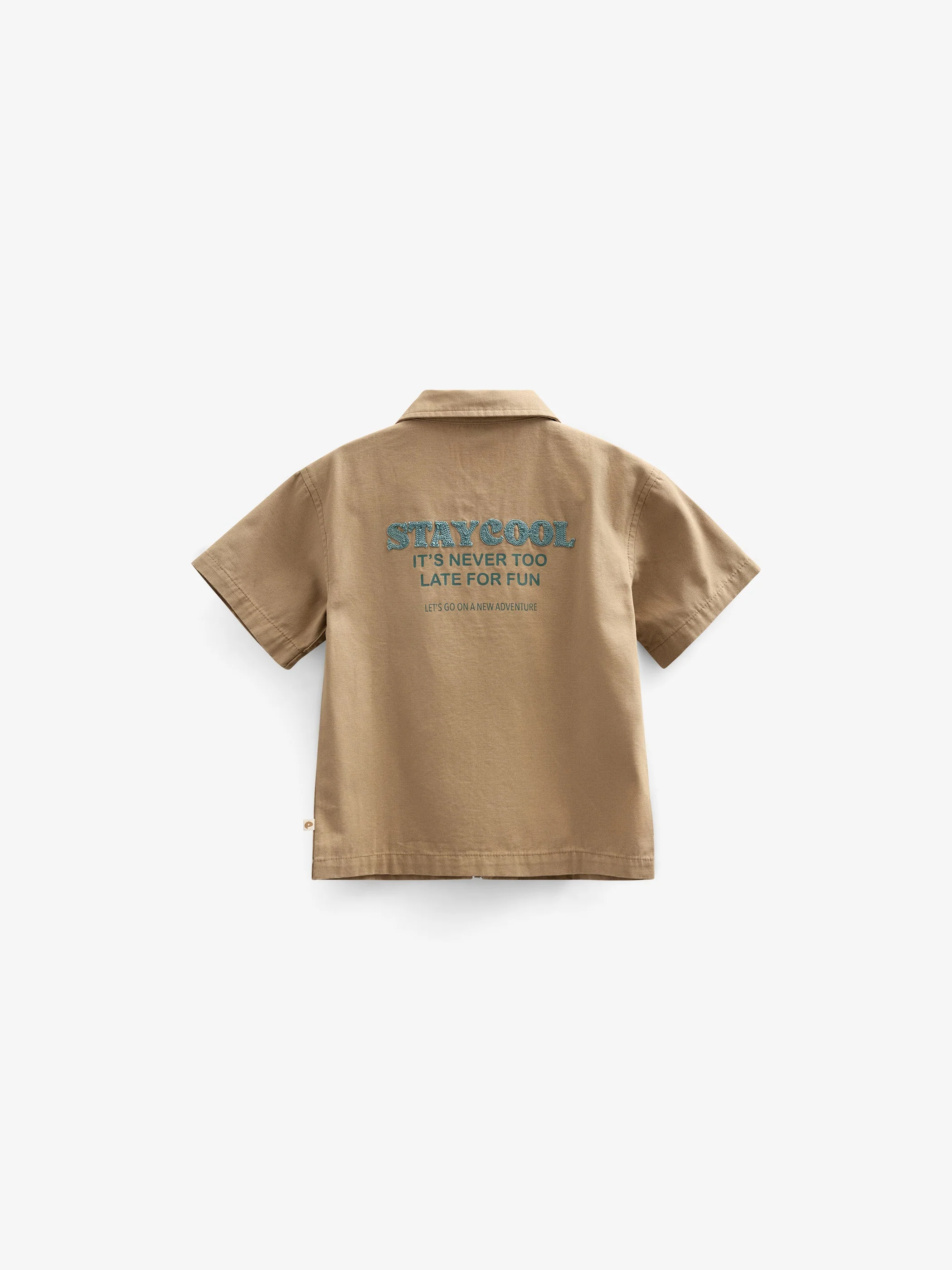 Canvas-Hemdjacke mit Reißverschluss - Tween - Khaki | 101125 Isack - Image 3