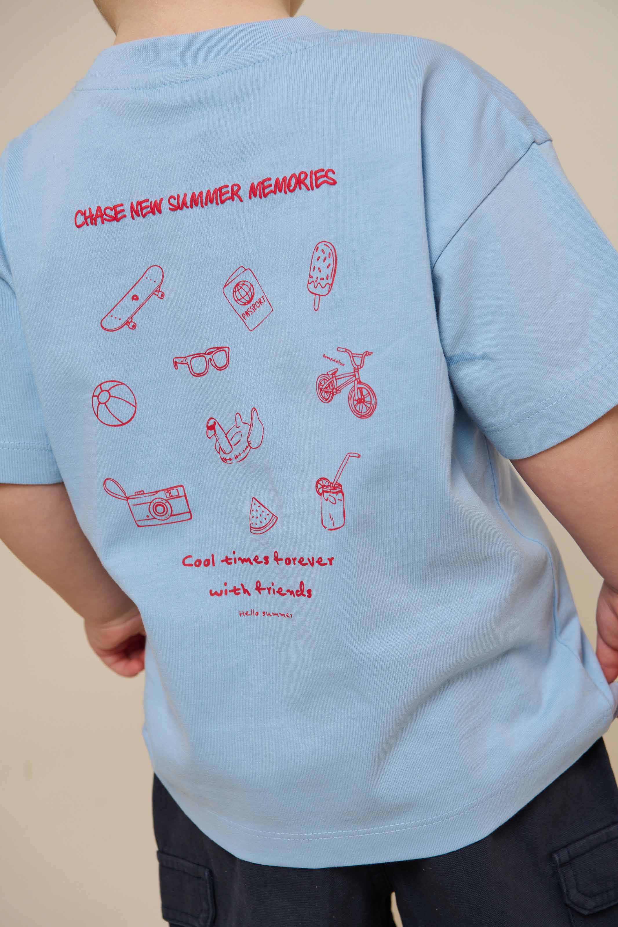 Cool Times T-shirt - Kids - Powder Blue | 101249 Daniel - Image 5