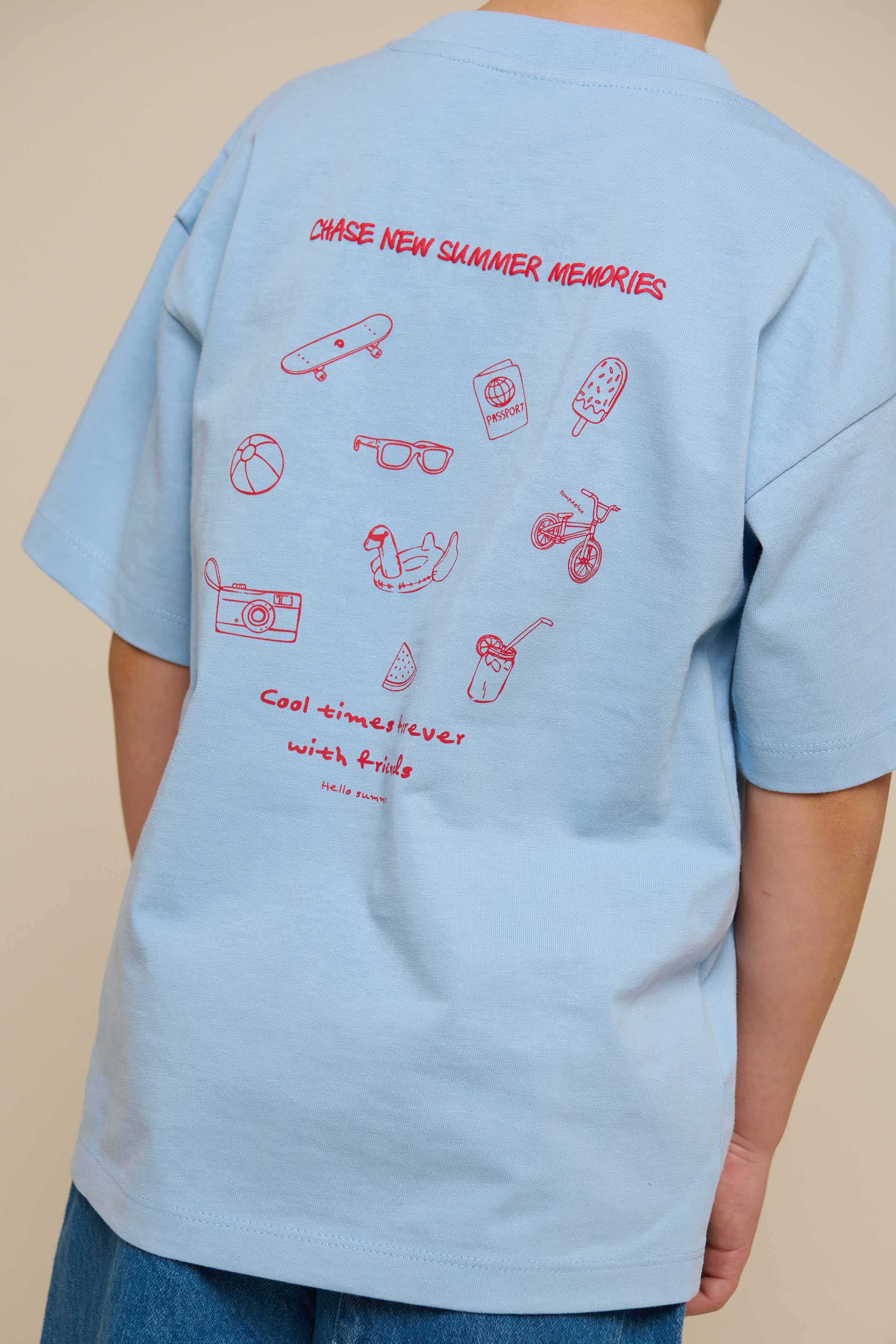 Cool Times T-shirt - Tween - Powder Blue | 101250 Daniel - Image 5