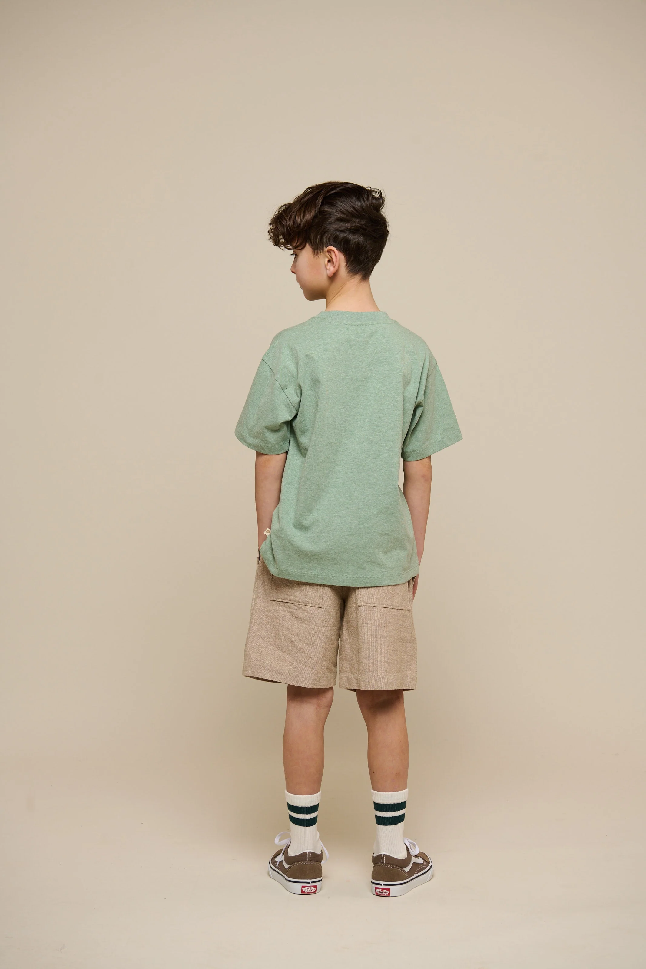 Croquet T-Shirt - Tween - Light Green Melange | 101339 Vincent - Image 4
