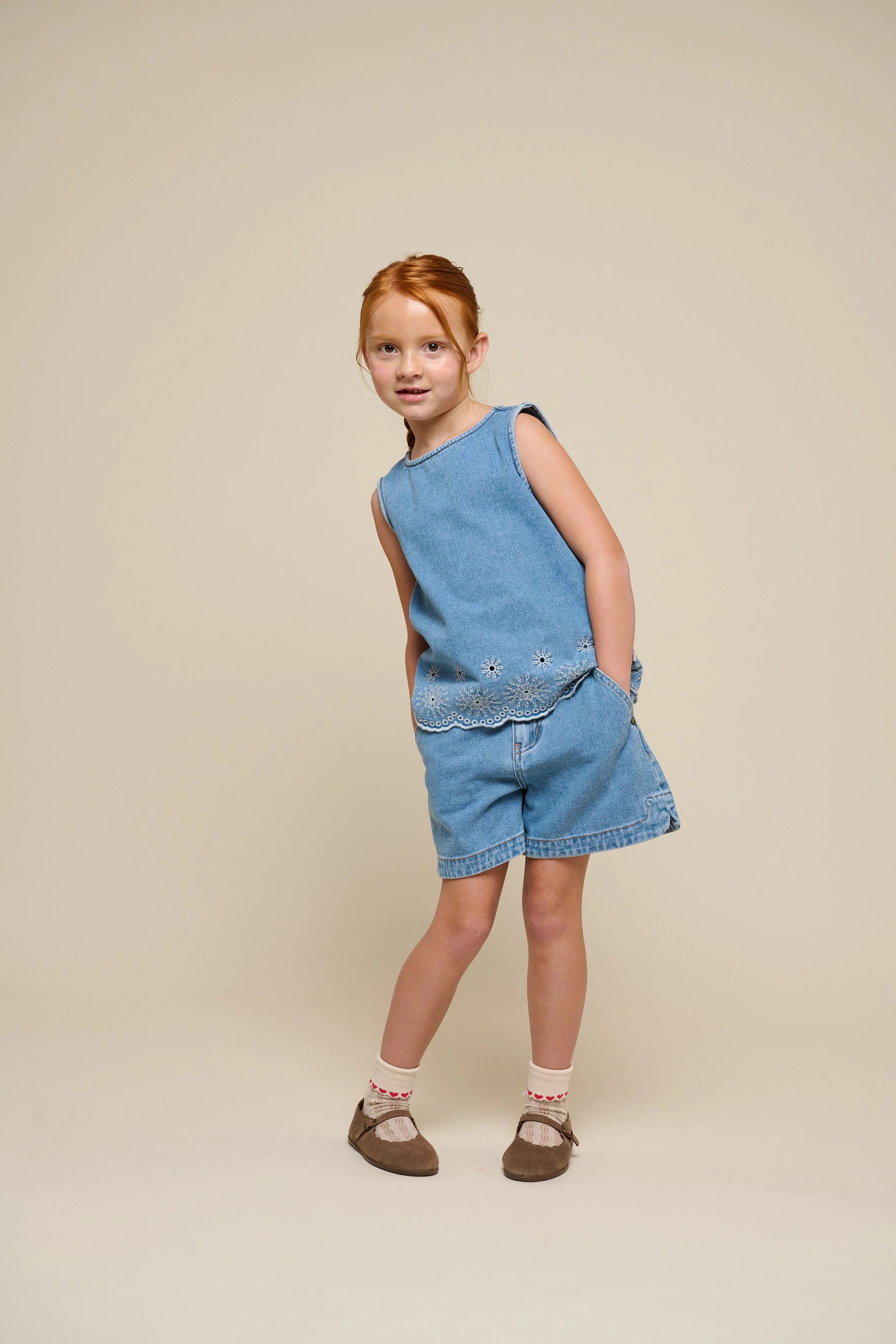 Denimshorts - Tween - Light Blue Denim | 101017 Vera - Image 7