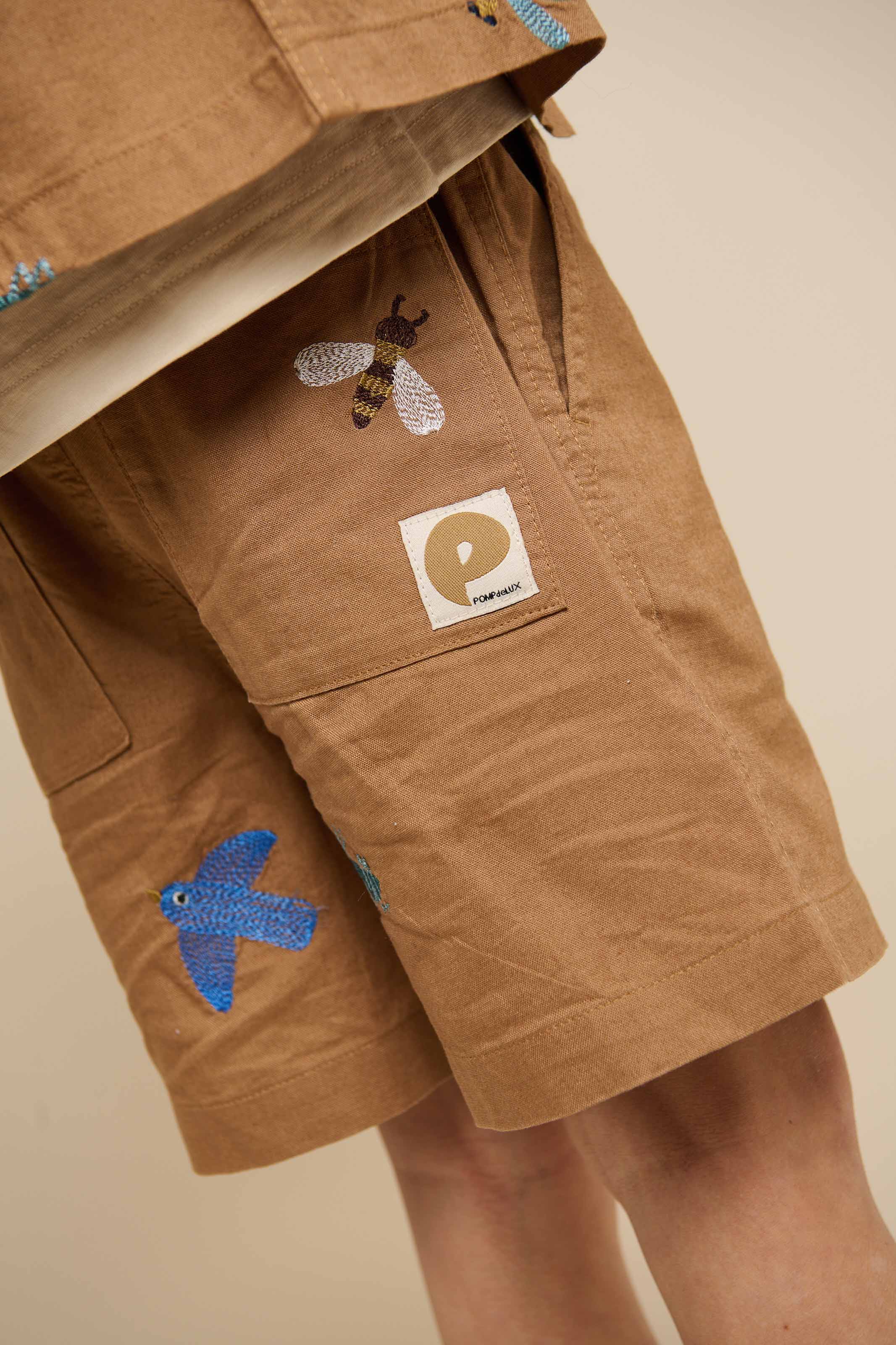 Embroidered Cotton Shorts - Tween - Coconut | 101099 Erik - Image 4