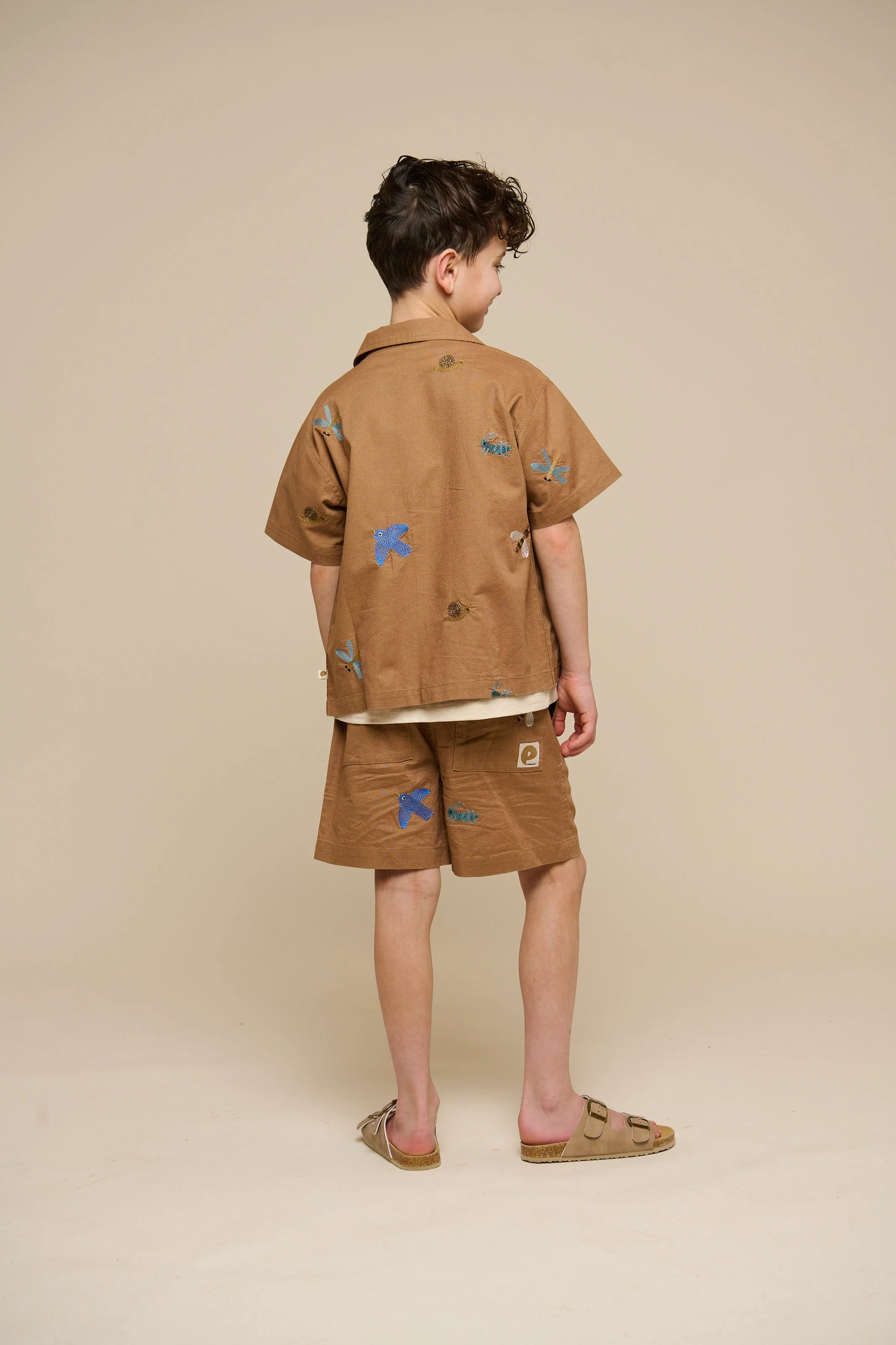 Embroidered Cotton Shorts - Tween - Coconut | 101099 Erik - Image 5