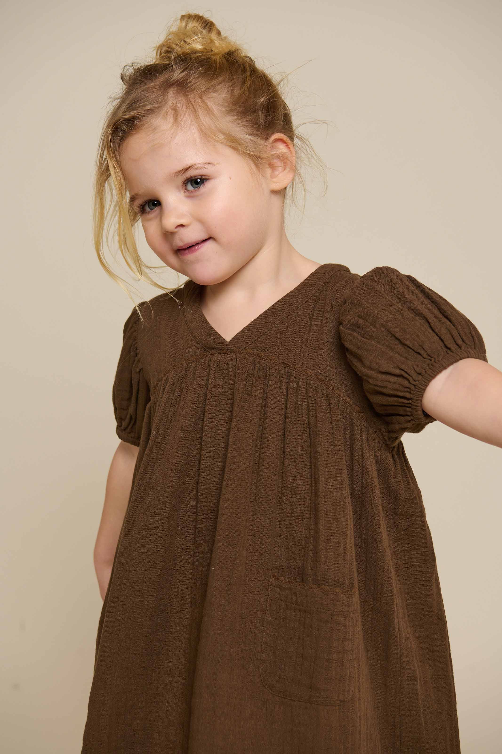 Gaze Kleid - Kids - Dark Brown | 100913 Jasmine - Image 4