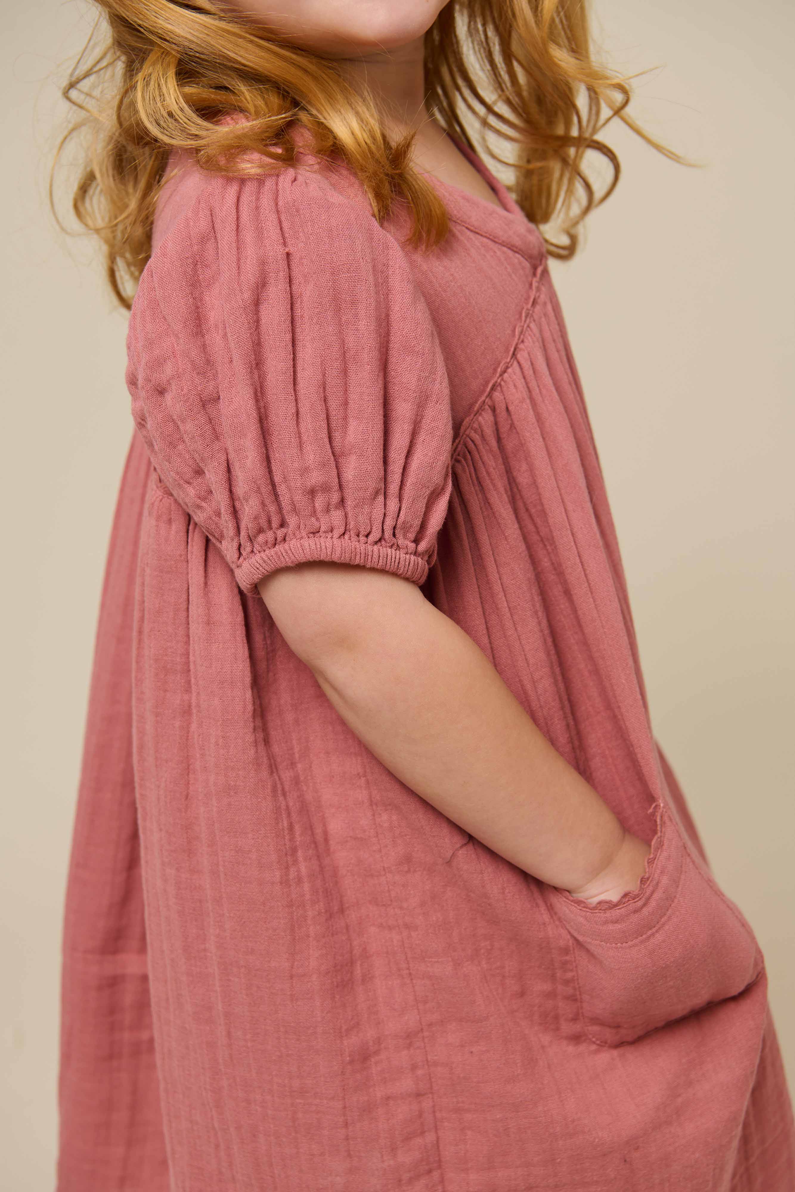 Gaze Kleid - Kids - Old Rose | 100915 Jasmine - Image 4