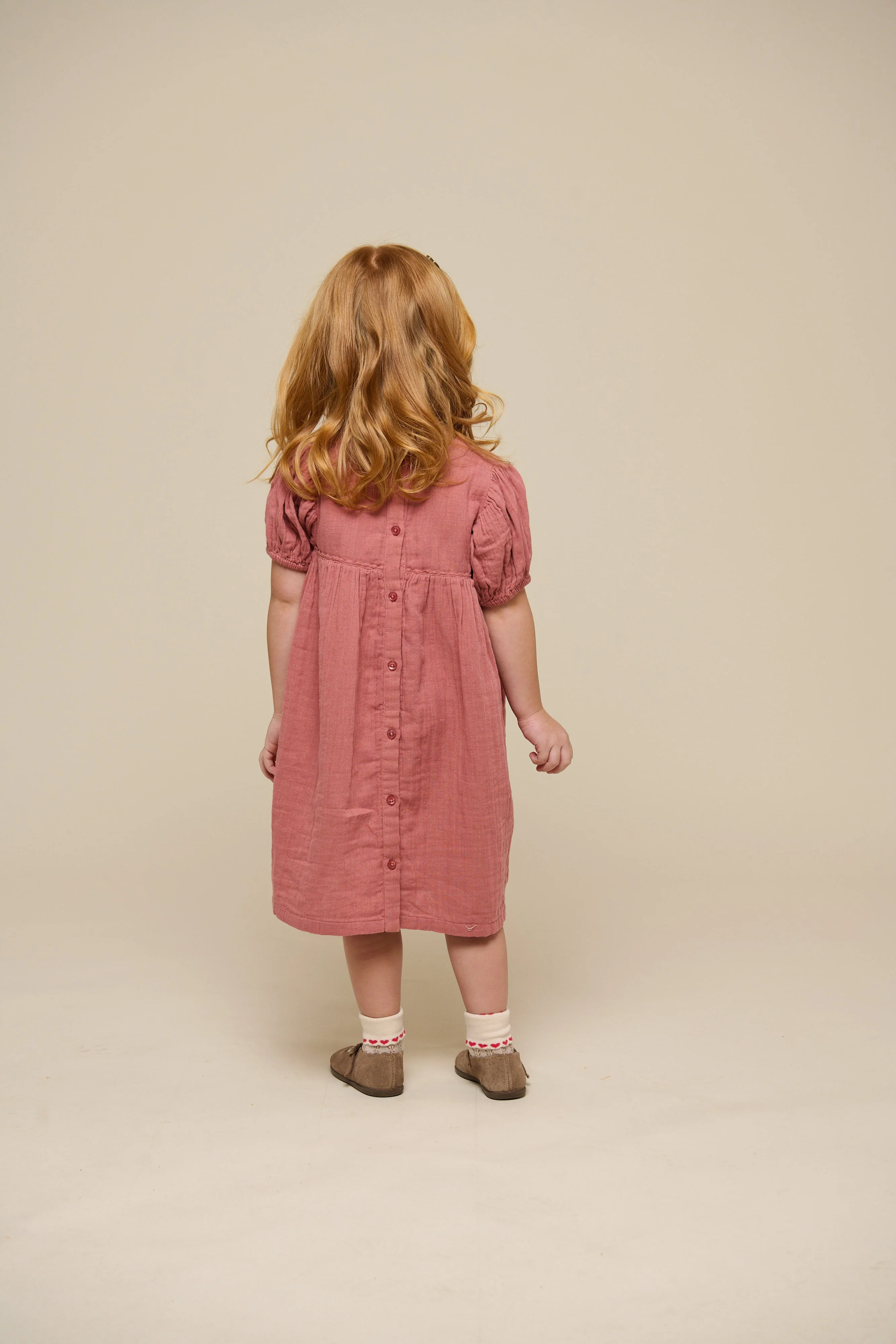 Gaze Kleid - Kids - Old Rose | 100915 Jasmine - Image 5