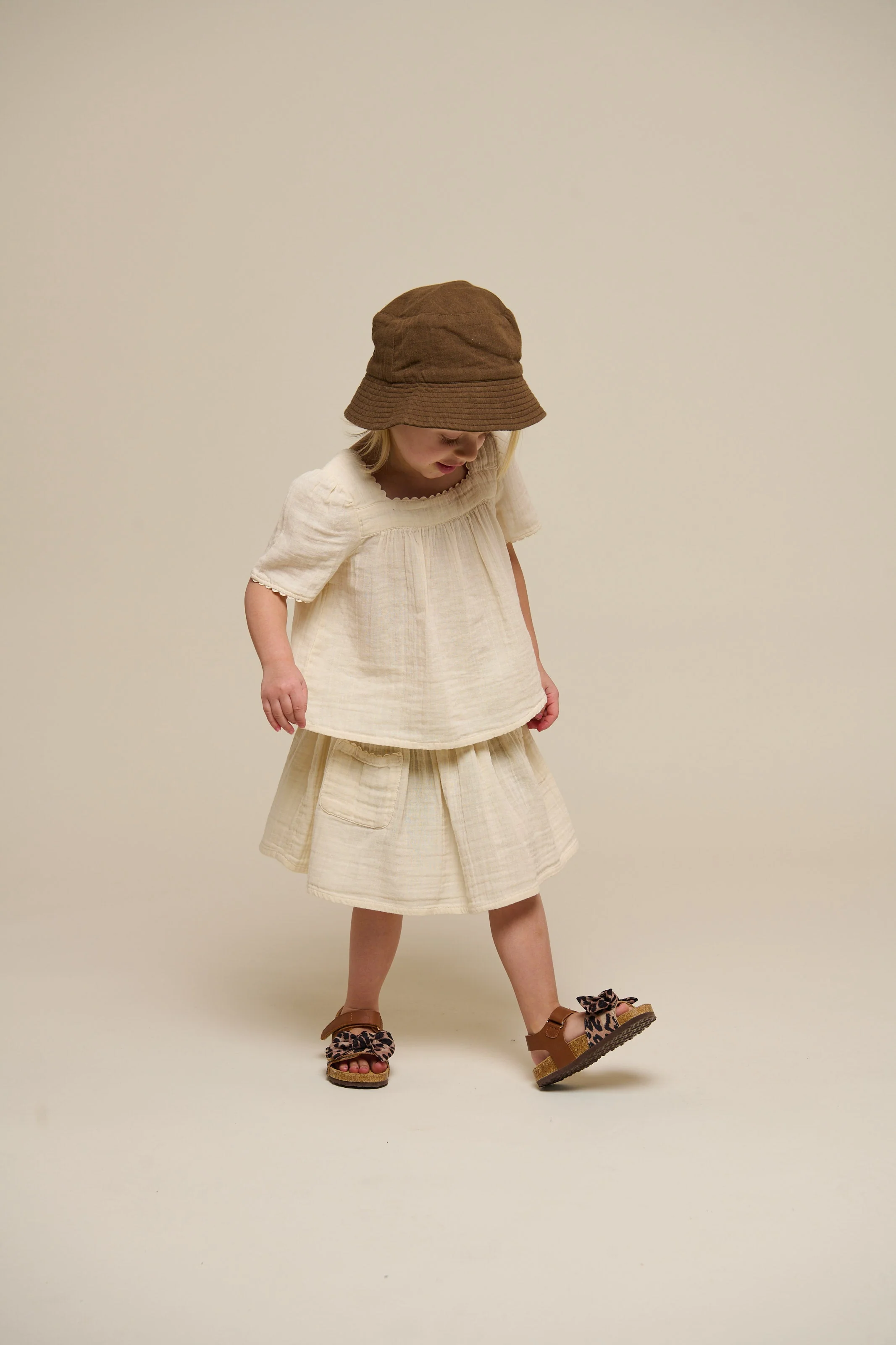 Gaze Kurzarmbluse - Kids - Off White | 100918 Jasmine - Image 6
