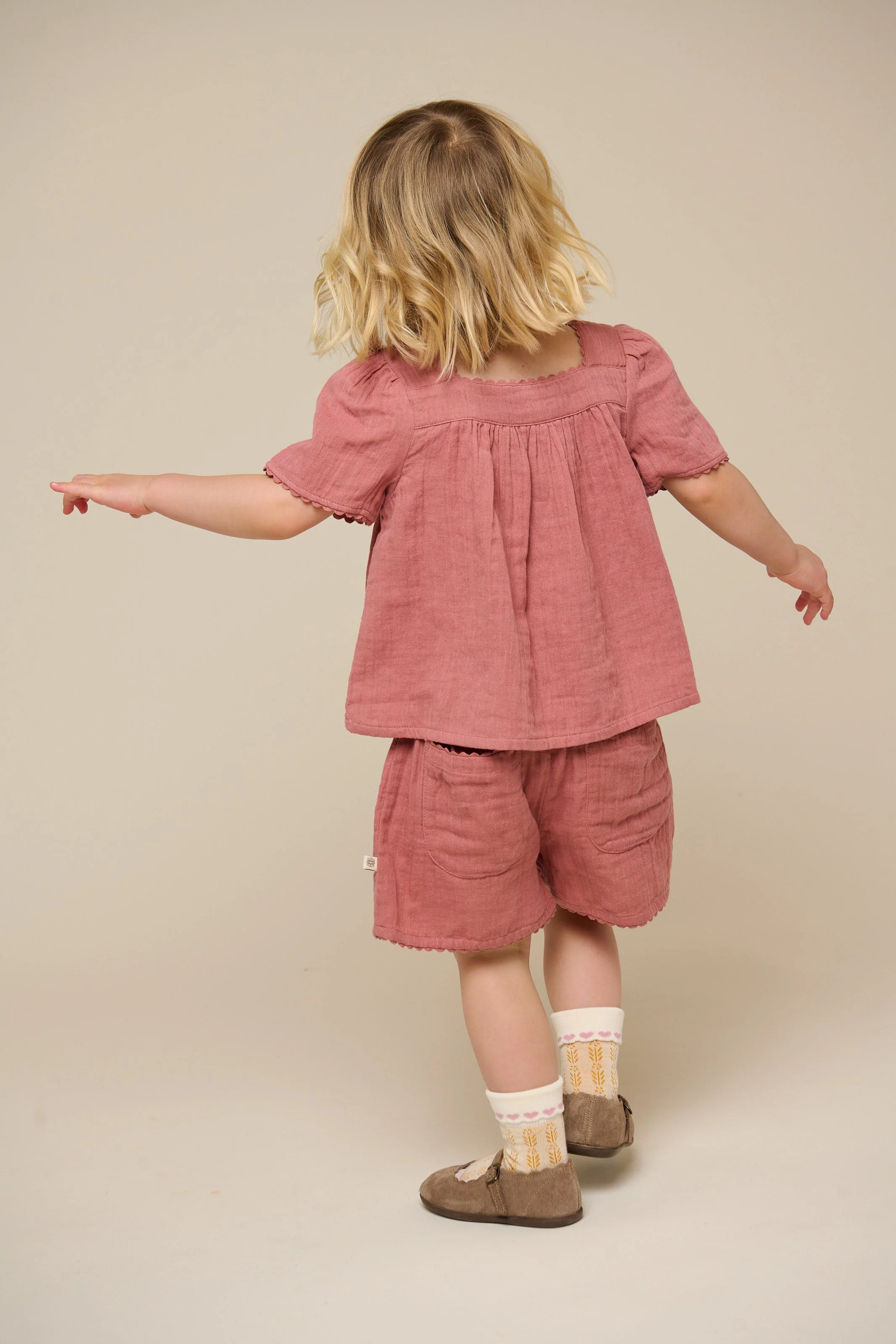 Gaze Shorts - Kids - Old Rose | 100926 Jasmine - Image 5