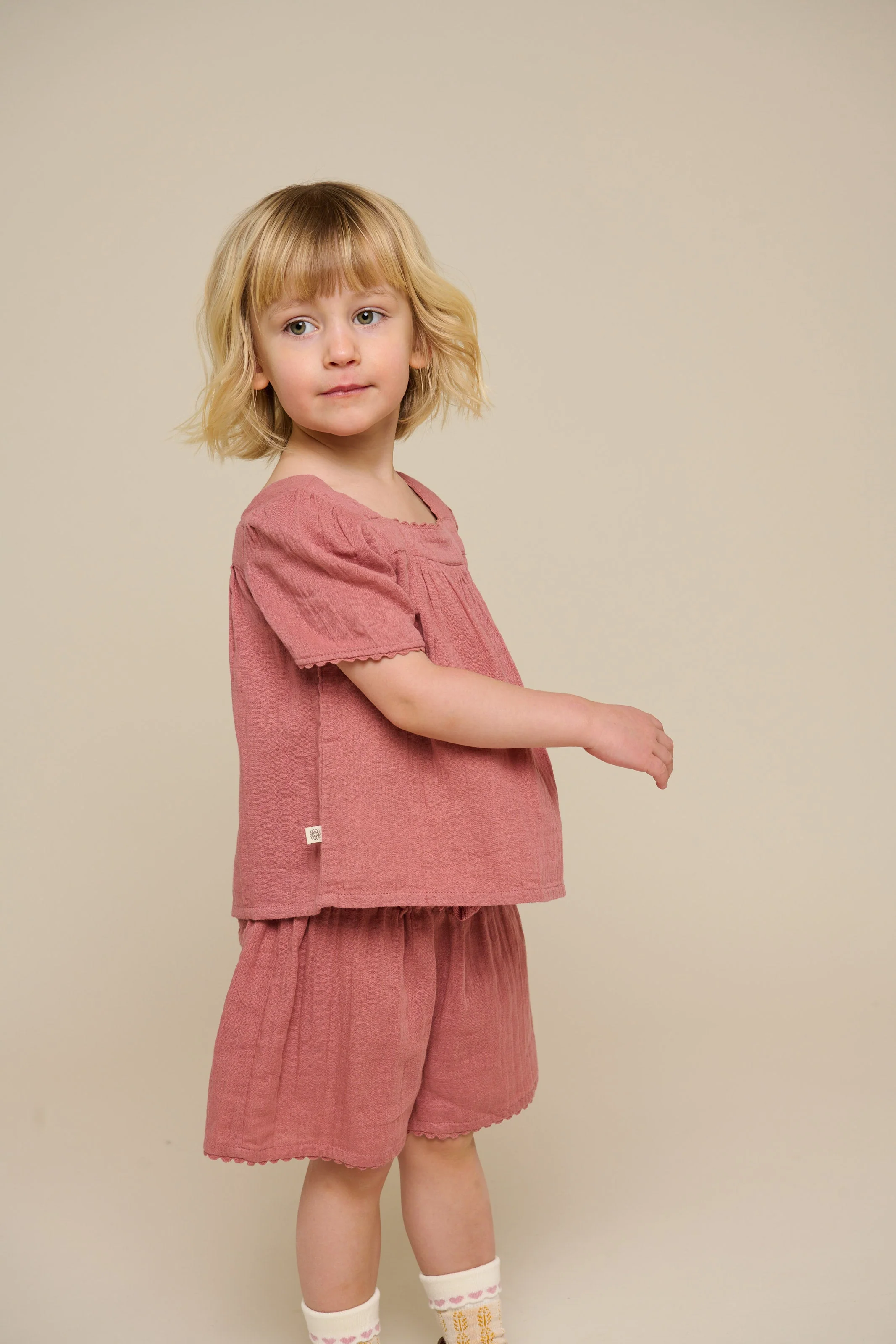 Gaze Shorts - Kids - Old Rose | 100926 Jasmine - Image 6
