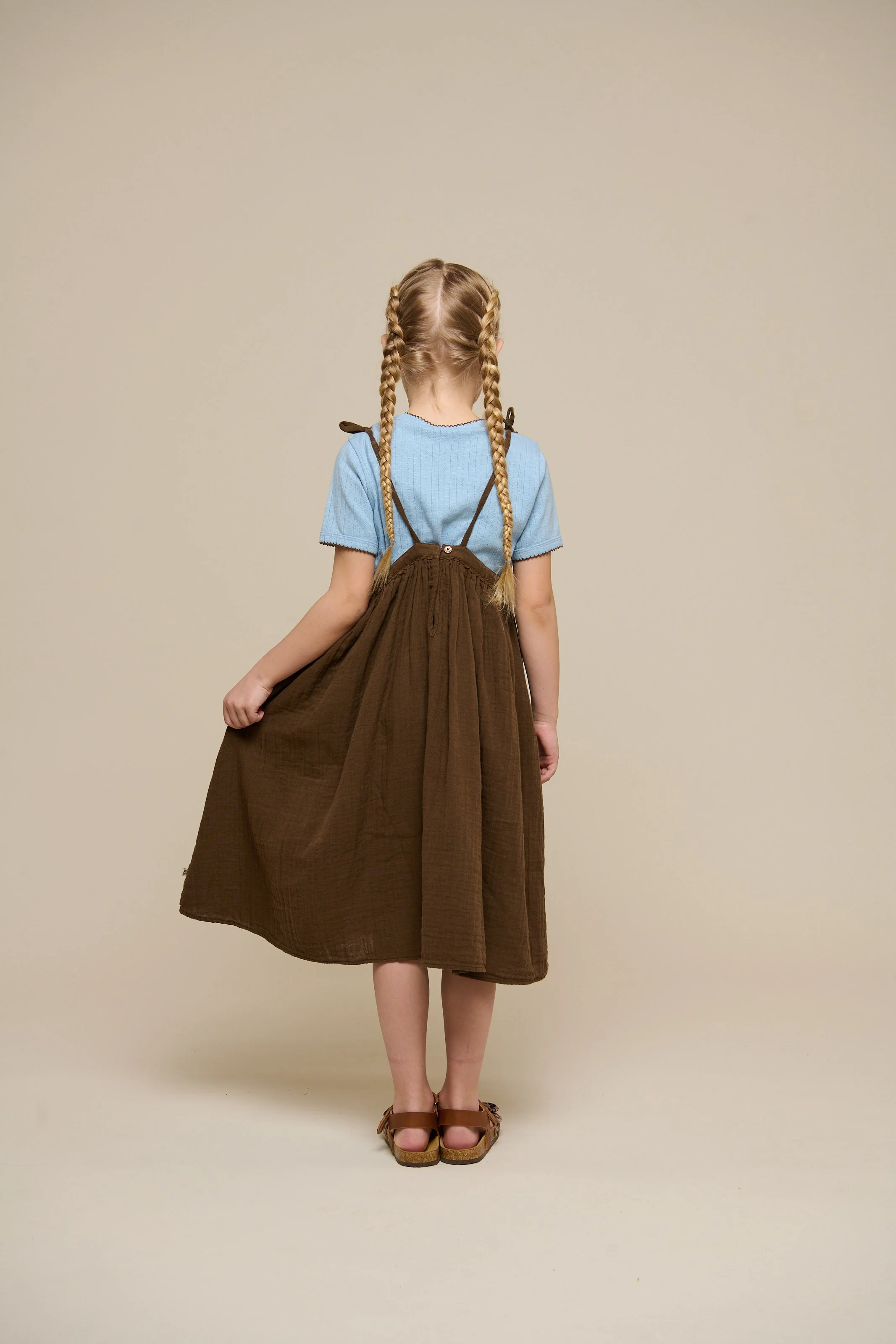 Gaze-Trägerkleid - Tween - Dark Brown | 100910 Jasmine - Image 5