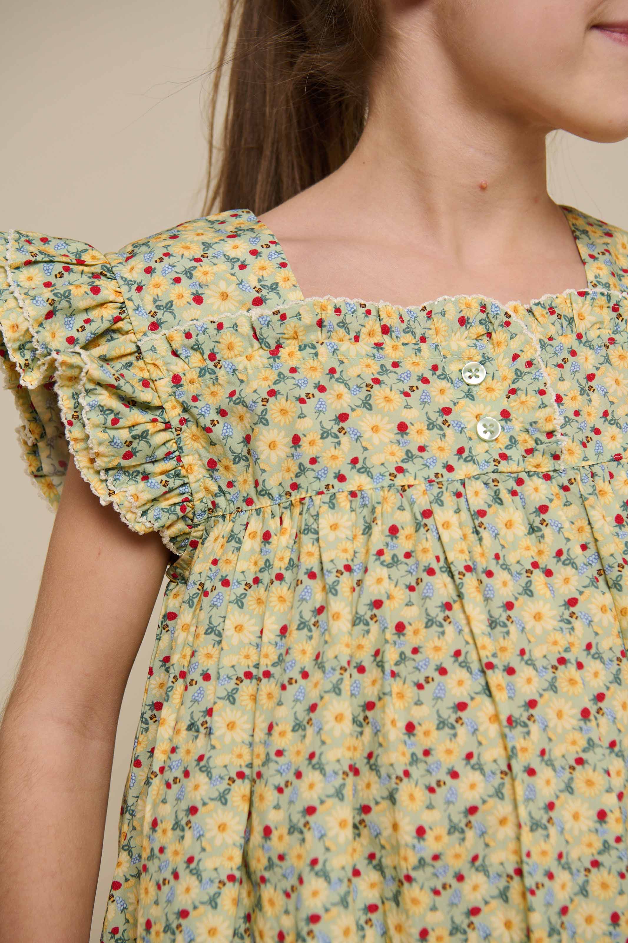 Geblümtes Popeline-Kleid - Tween - Green | 100963 Poppy - Image 6