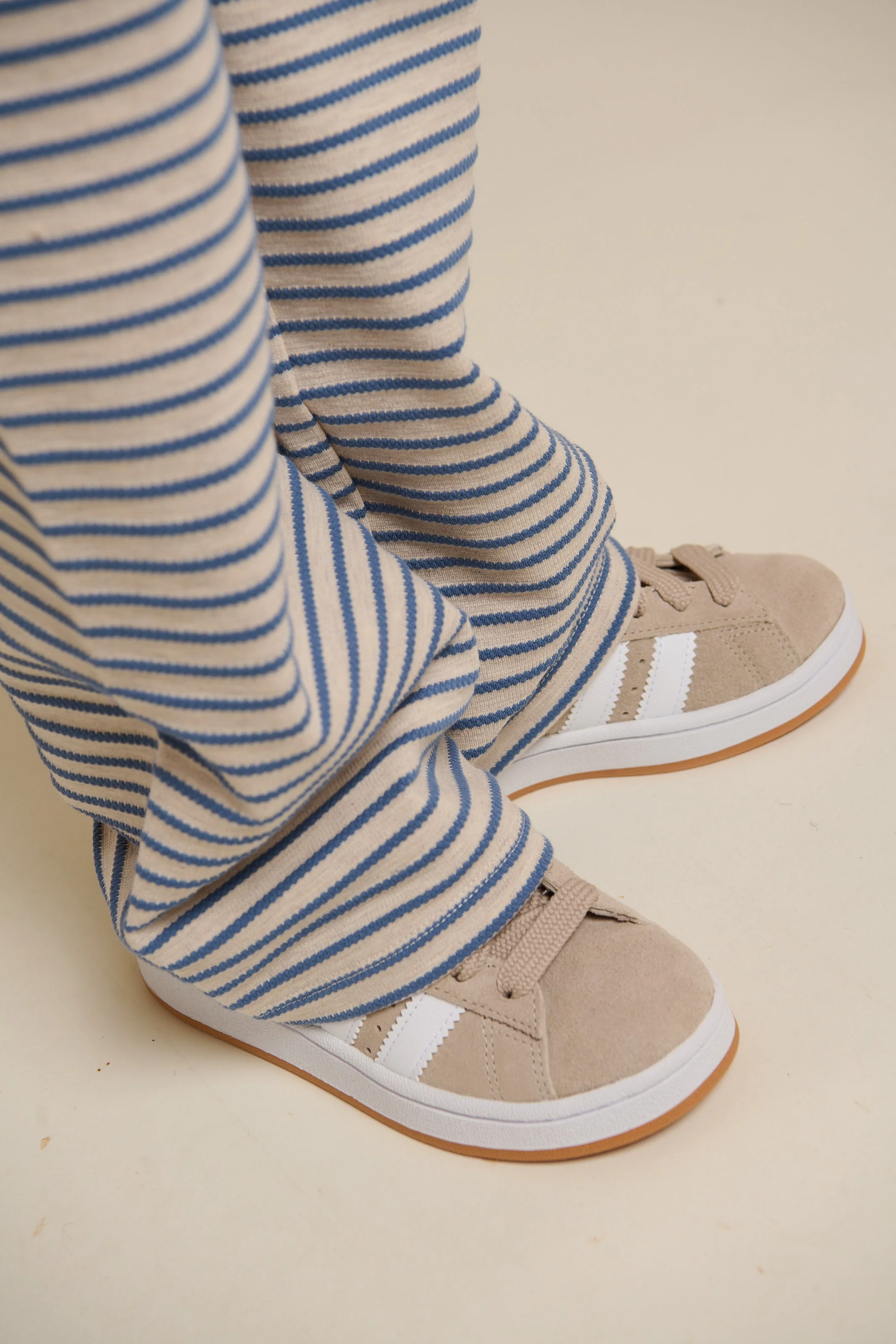 Gestreifte Jersey-Hose mit weitem Bein - Tween - Blue | 100998 Emmie - Image 5