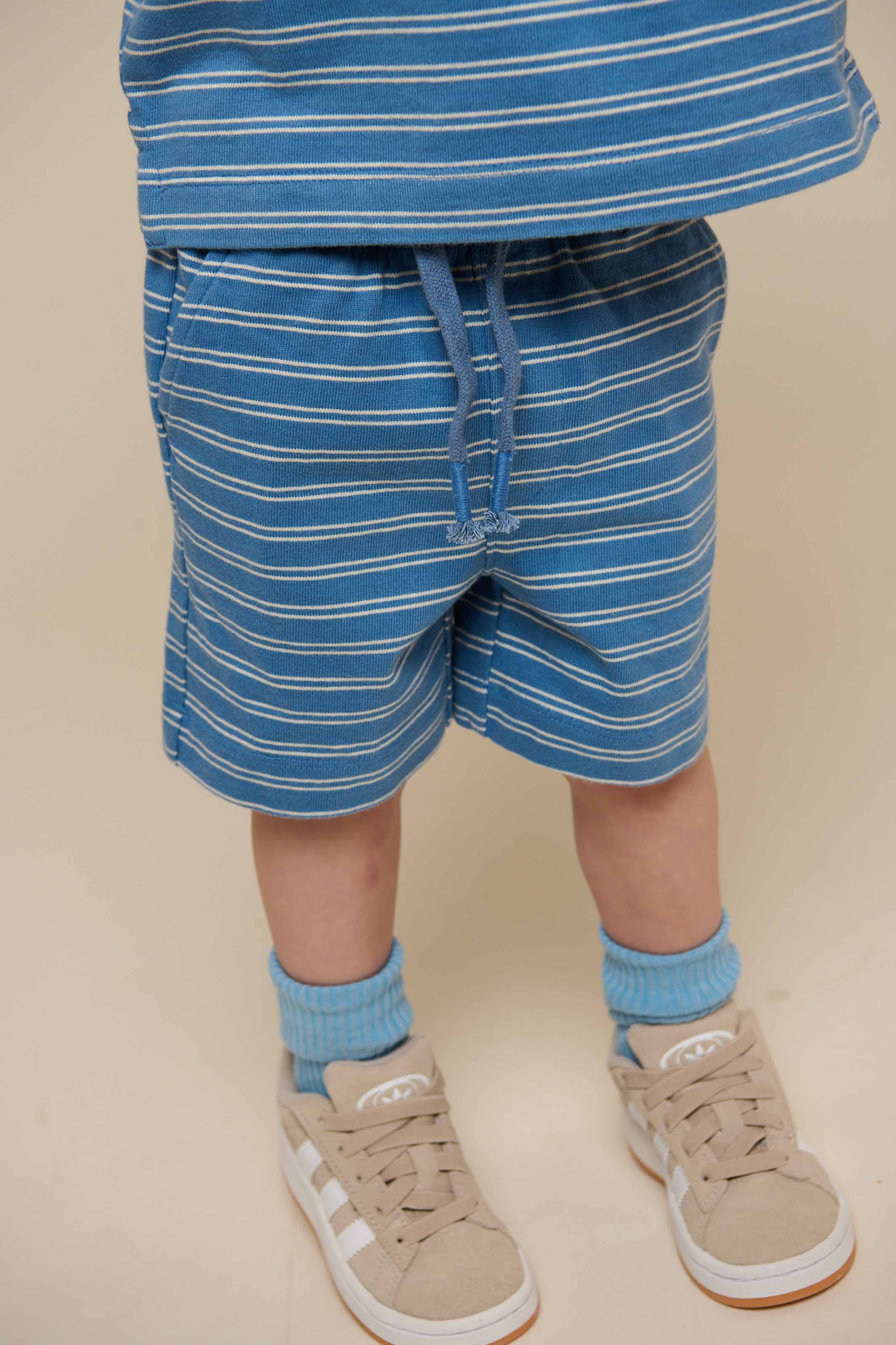 Gestreifte Jersey Shorts - Kids - Dusty Blue | 101183 Otto - Image 4