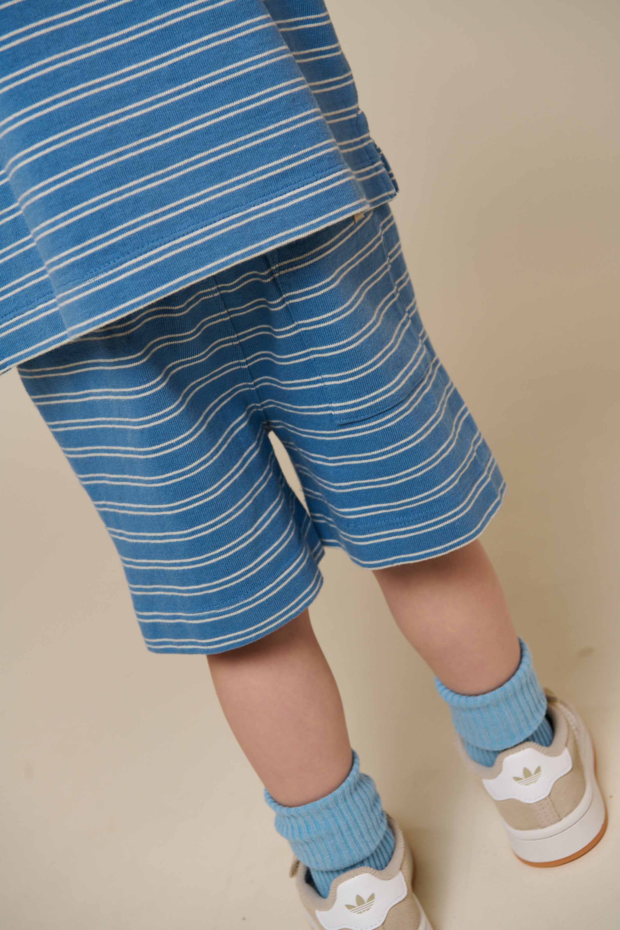 Gestreifte Jersey Shorts - Kids - Dusty Blue | 101183 Otto - Image 6