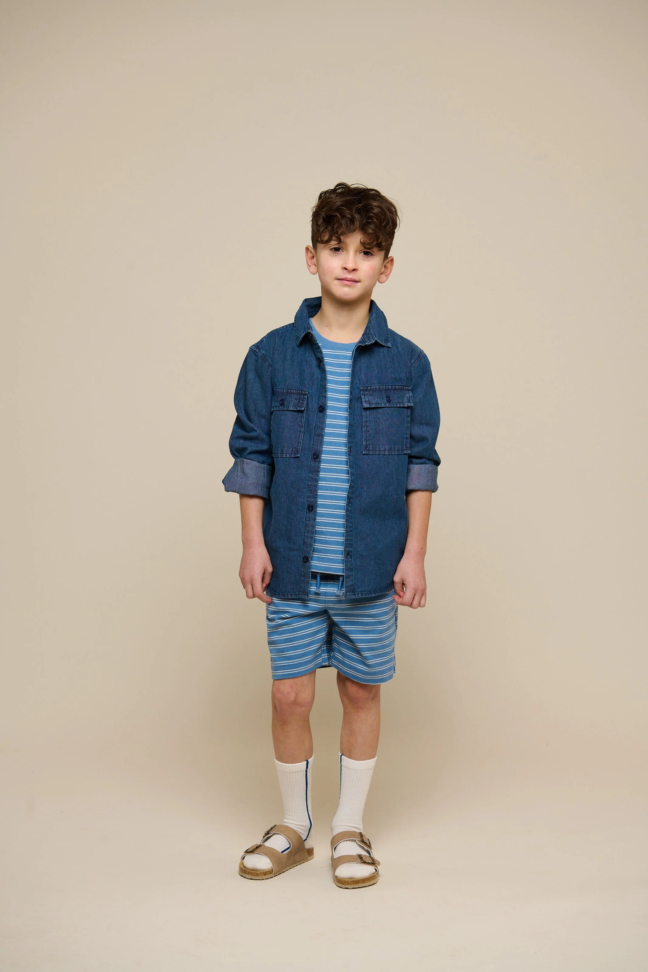 Gestreifte Jersey Shorts - Tween - Dusty Blue | 101184 Otto - Image 2