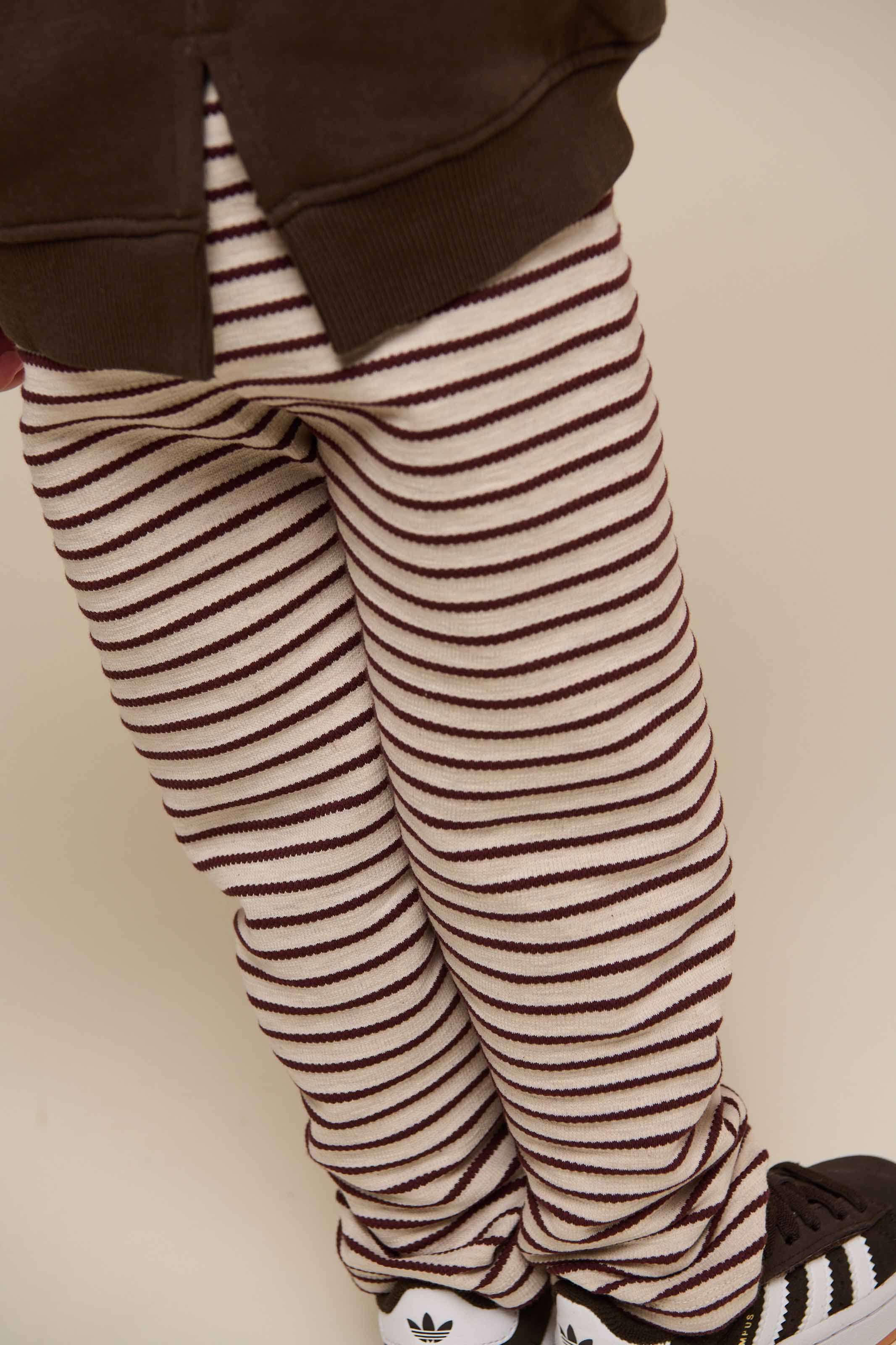 Gestreifte Jerseyhose - Kids - Brown | 101000 Emmie - Image 4