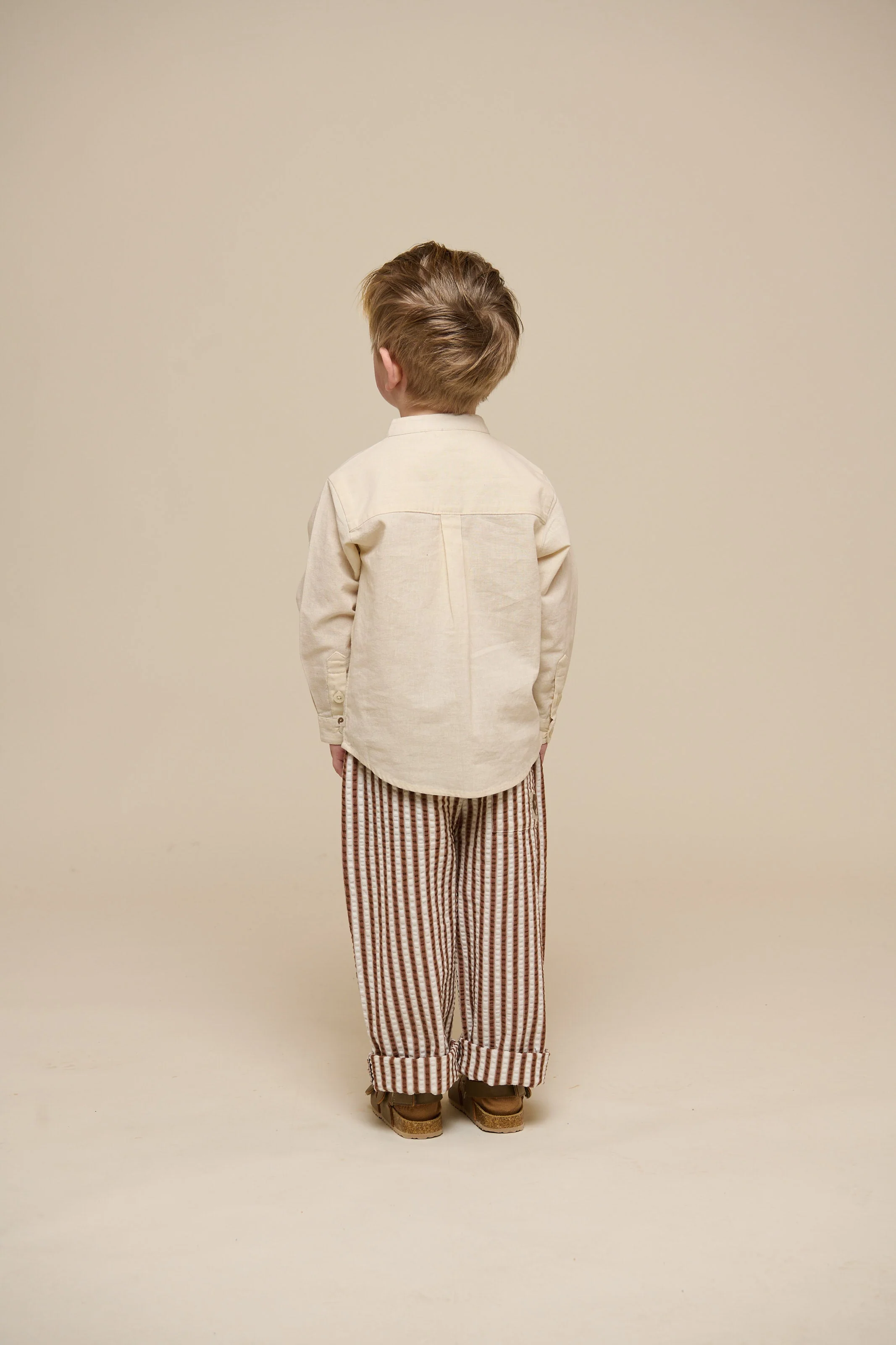 Gestreifte Seersucker Hose - Kids - Brown | 101189 Frank - Image 5