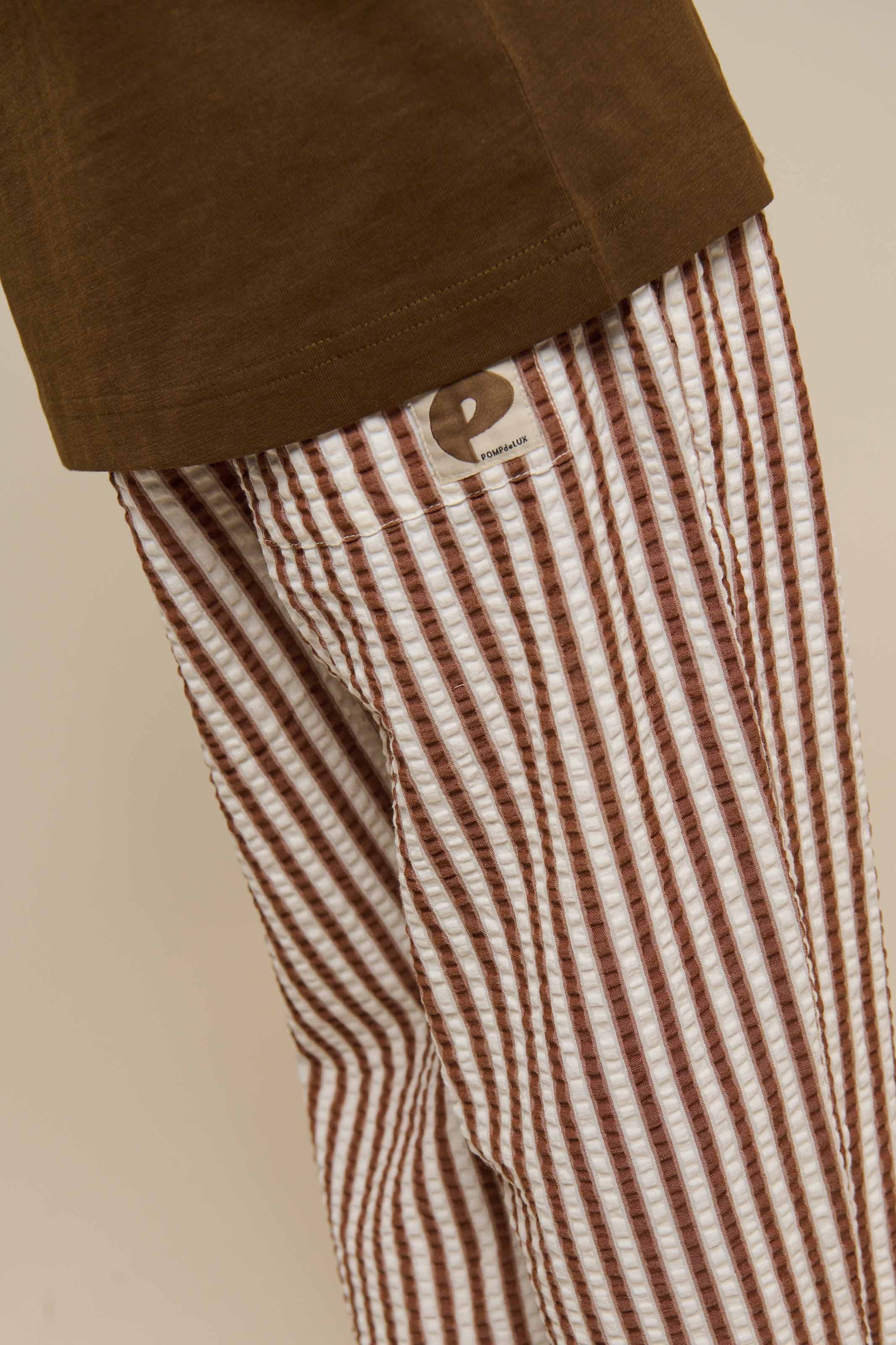 Gestreifte Seersucker Hose - Tween - Brown | 101190 Frank - Image 4