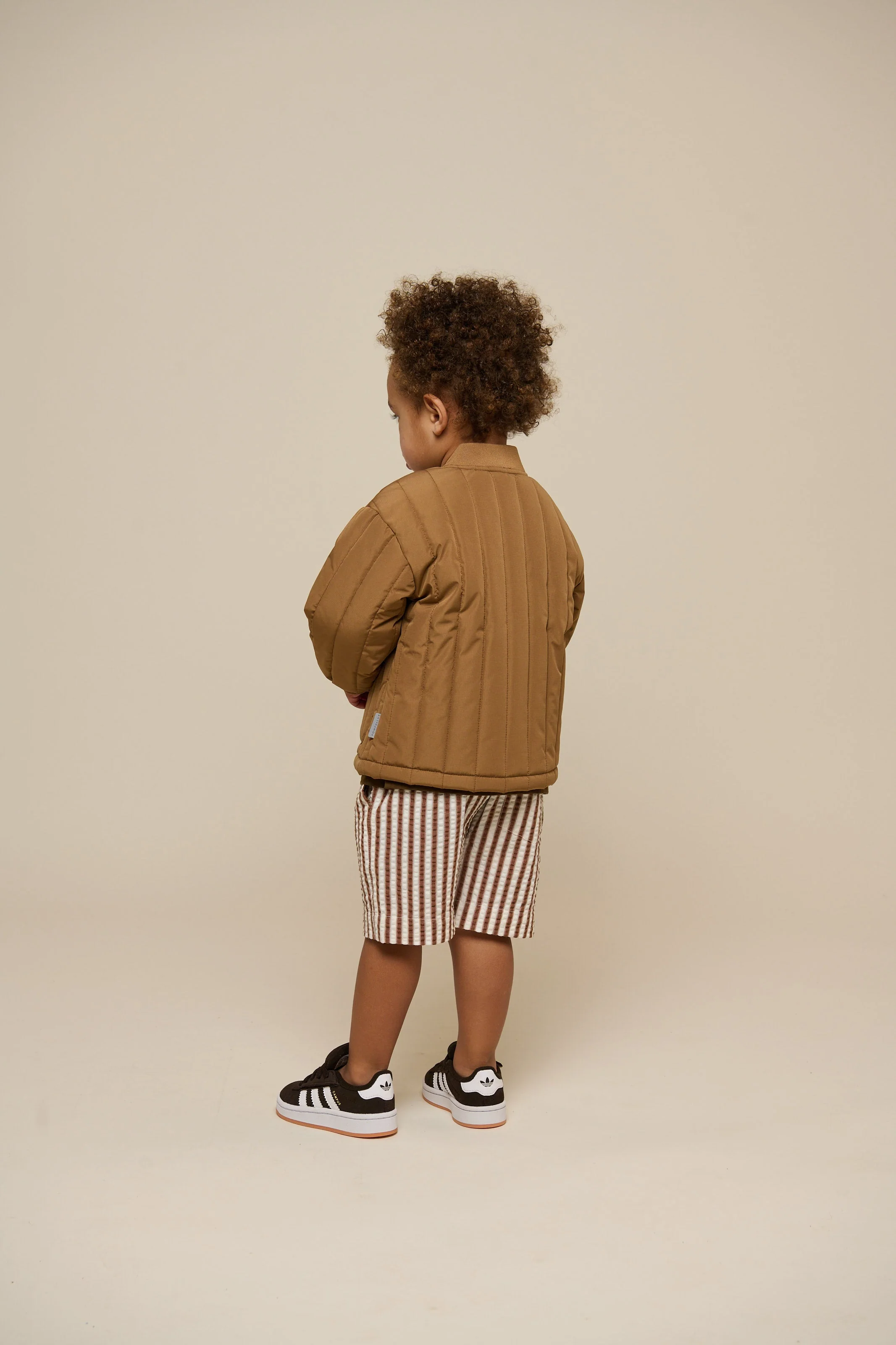 Gestreifte Seersucker-Shorts - Kids - Brown | 101187 Frank - Image 5