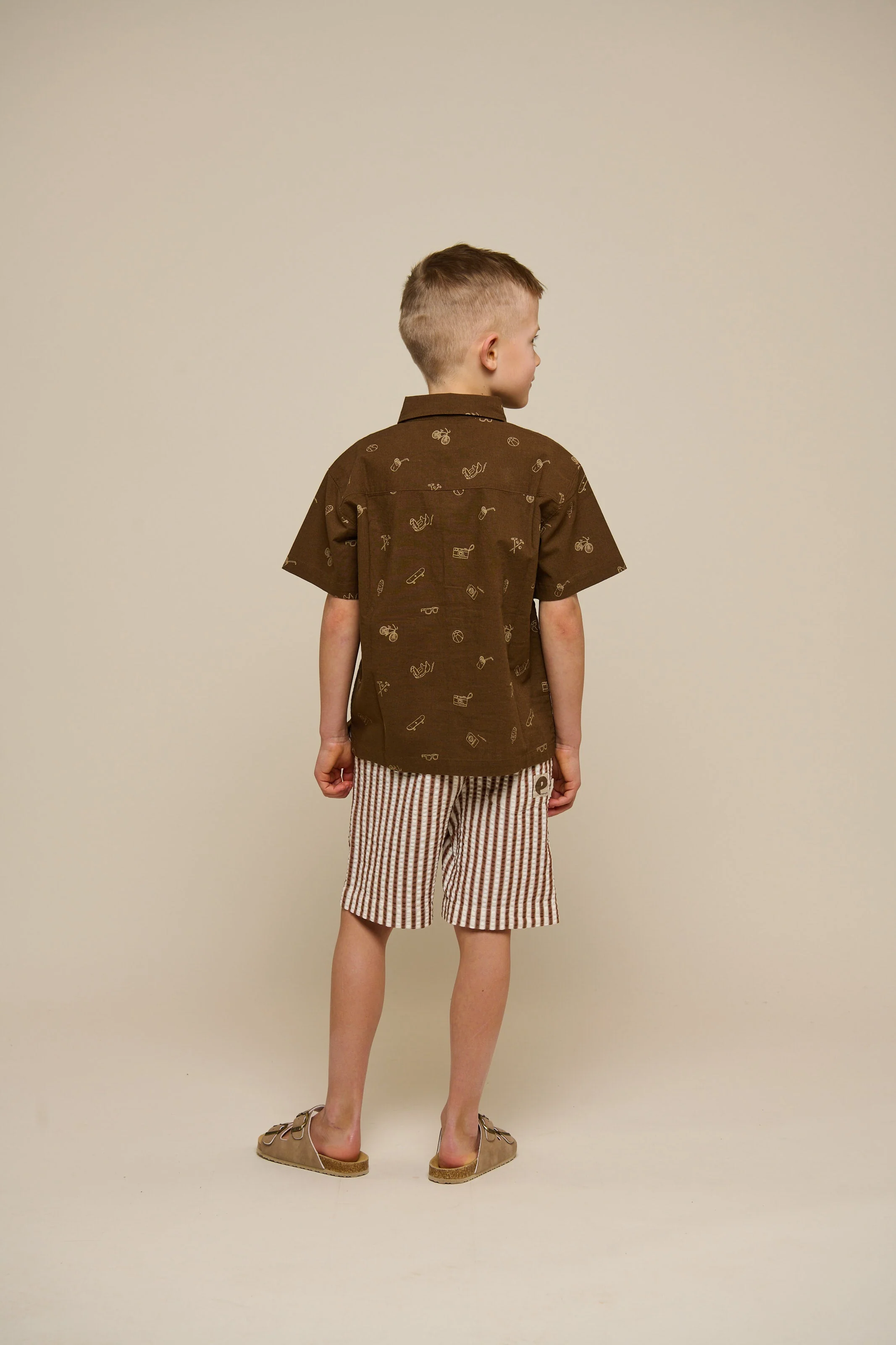 Gestreifte Seersucker-Shorts - Tween - Brown | 101188 Frank - Image 5