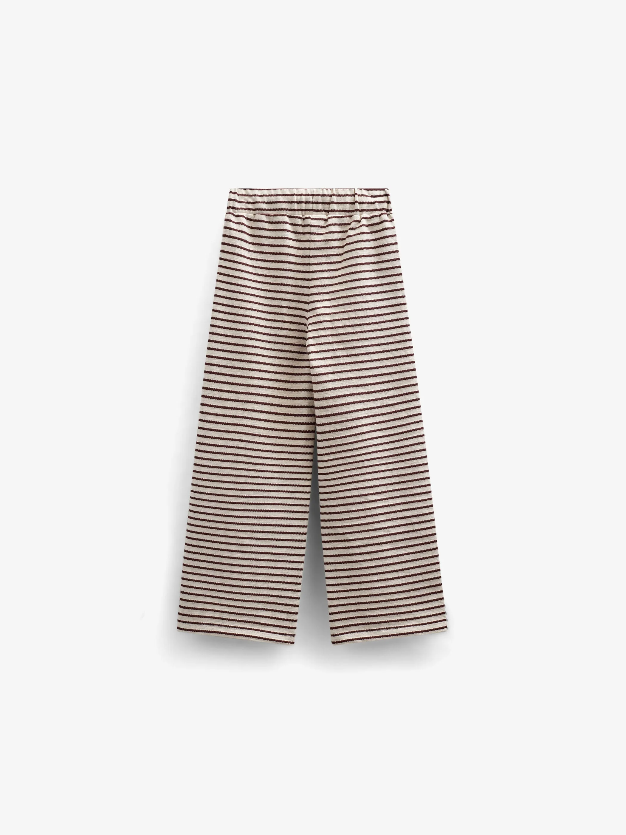 Gestreifte Wide-Leg Jersey Hose - Tween - Brown | 100997 Emmie - Image 3
