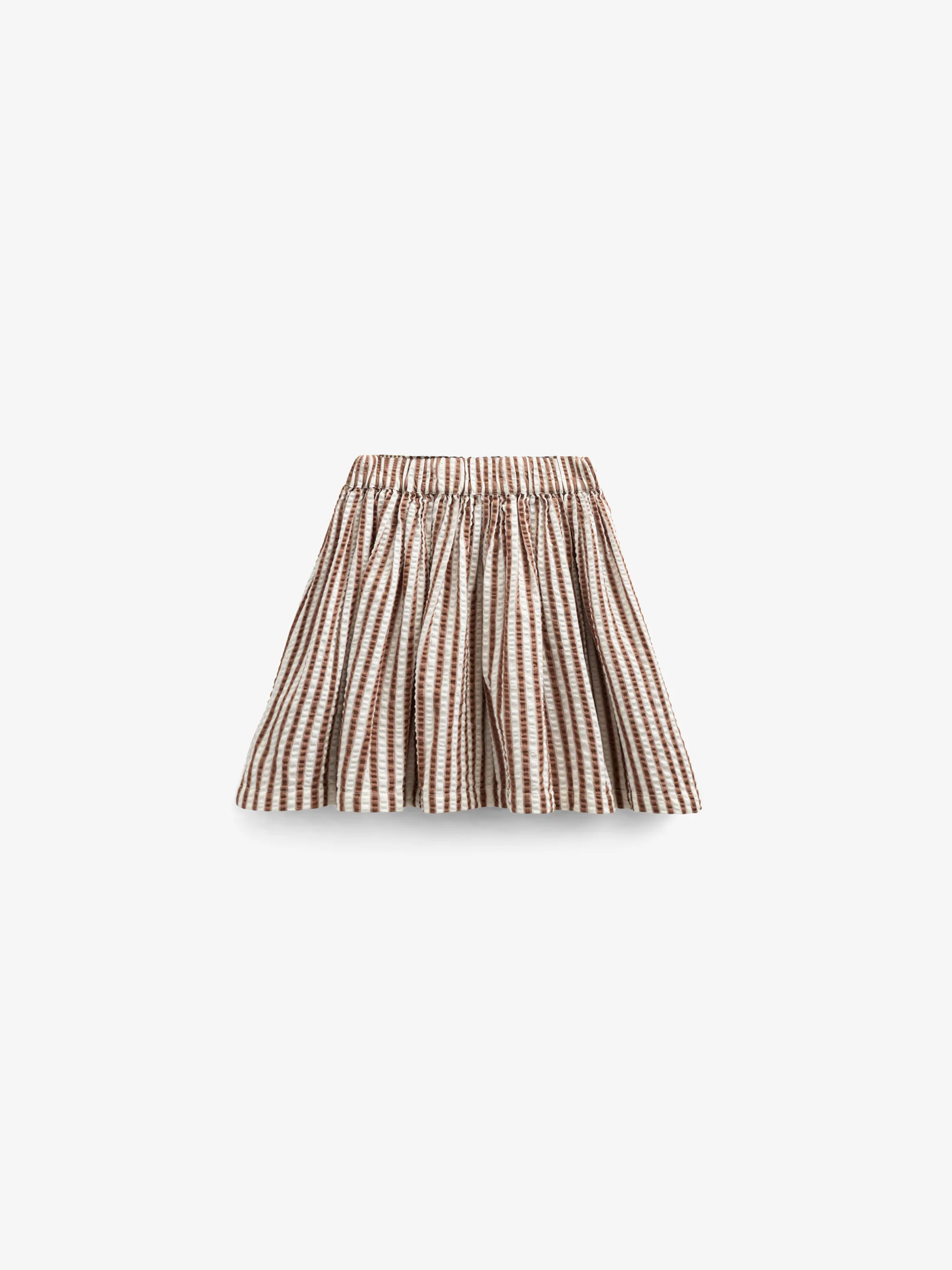 Gestreifter Seersucker-Rock - Tween - Brown | 101194 Nadia