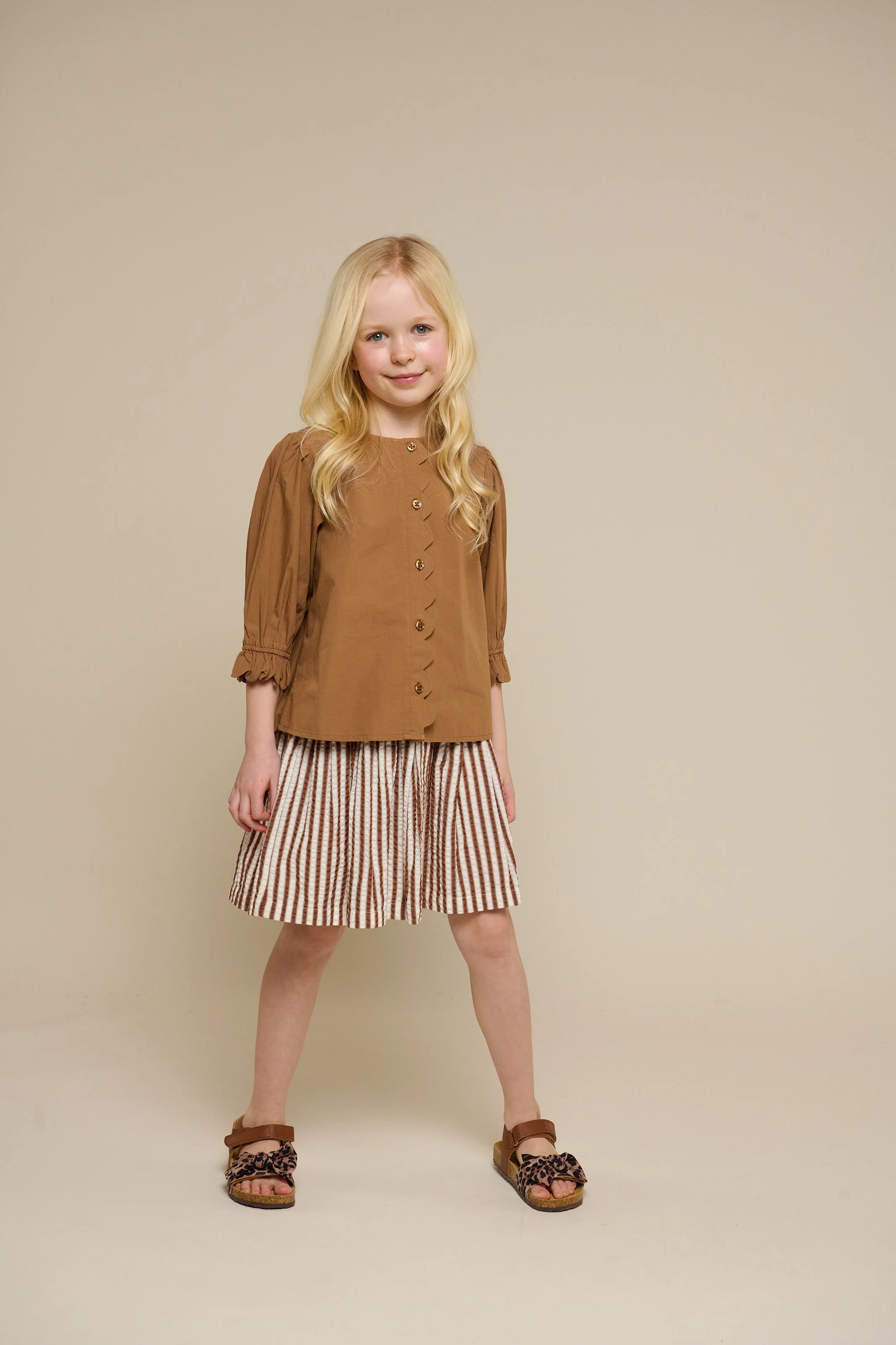 Gestreifter Seersucker-Rock - Tween - Brown | 101194 Nadia - Image 2