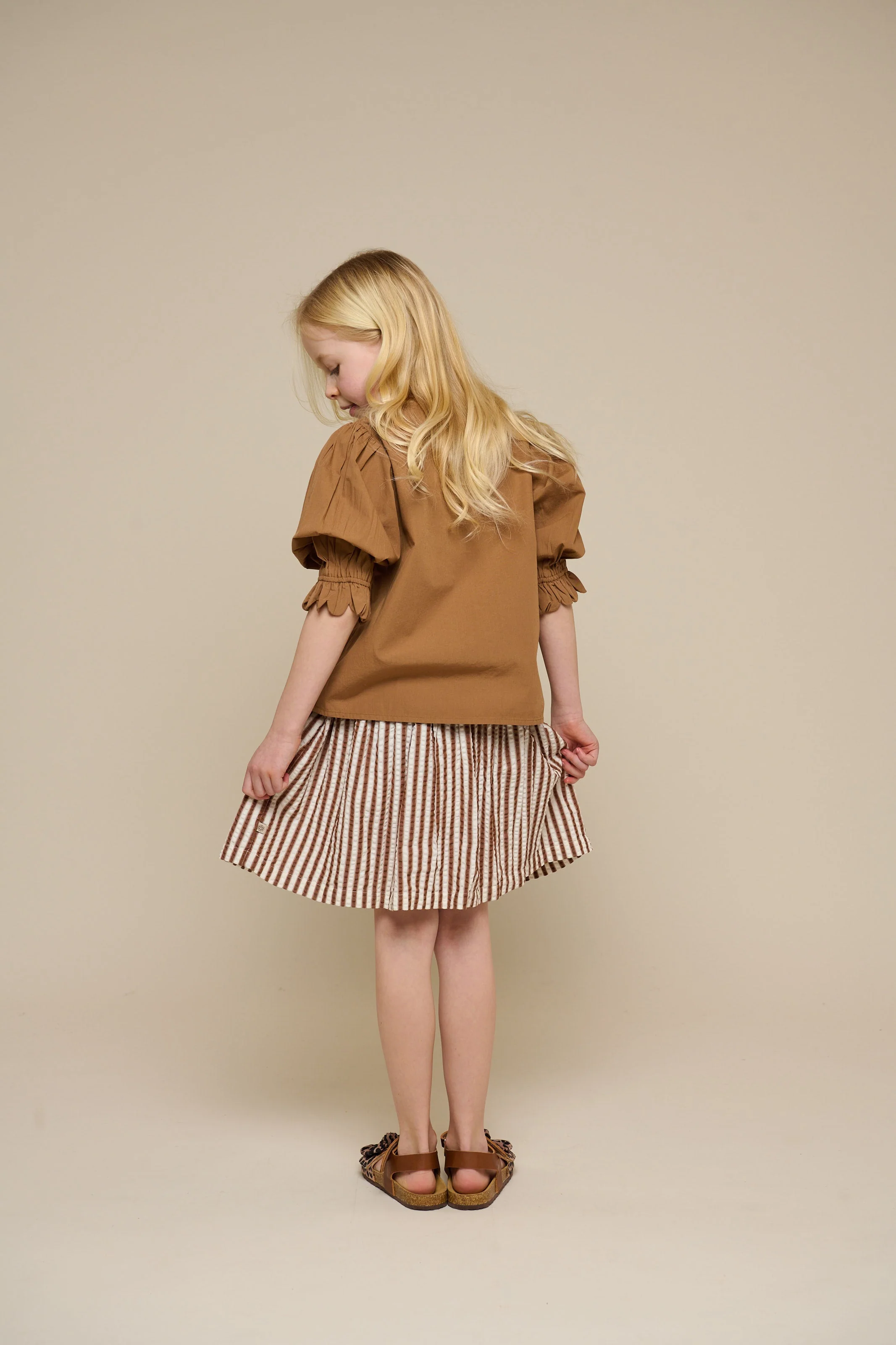 Gestreifter Seersucker-Rock - Tween - Brown | 101194 Nadia - Image 5