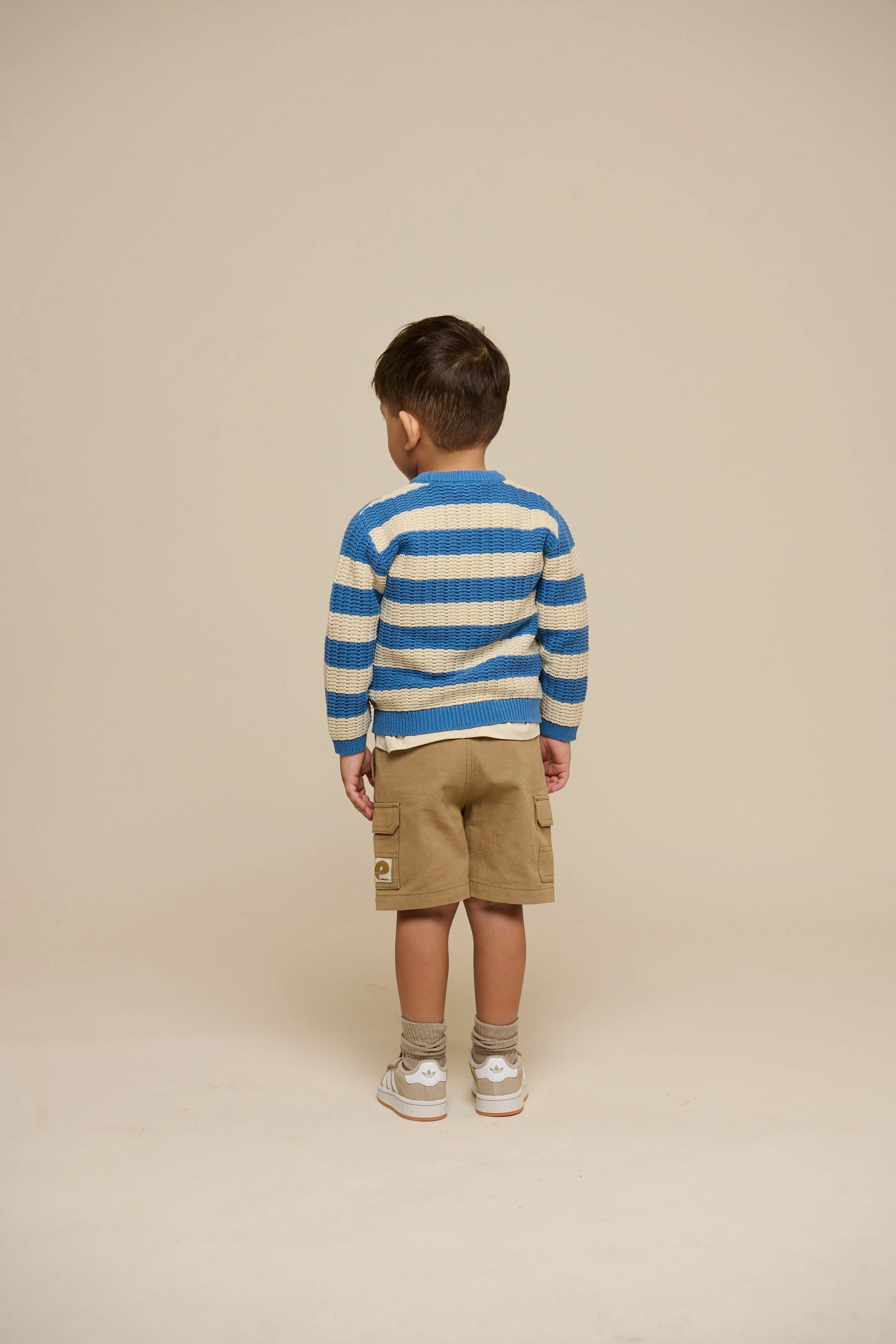 Gestreifter Strick - Kids - Dusty Blue / Offwhite | 101283 Brady - Image 5