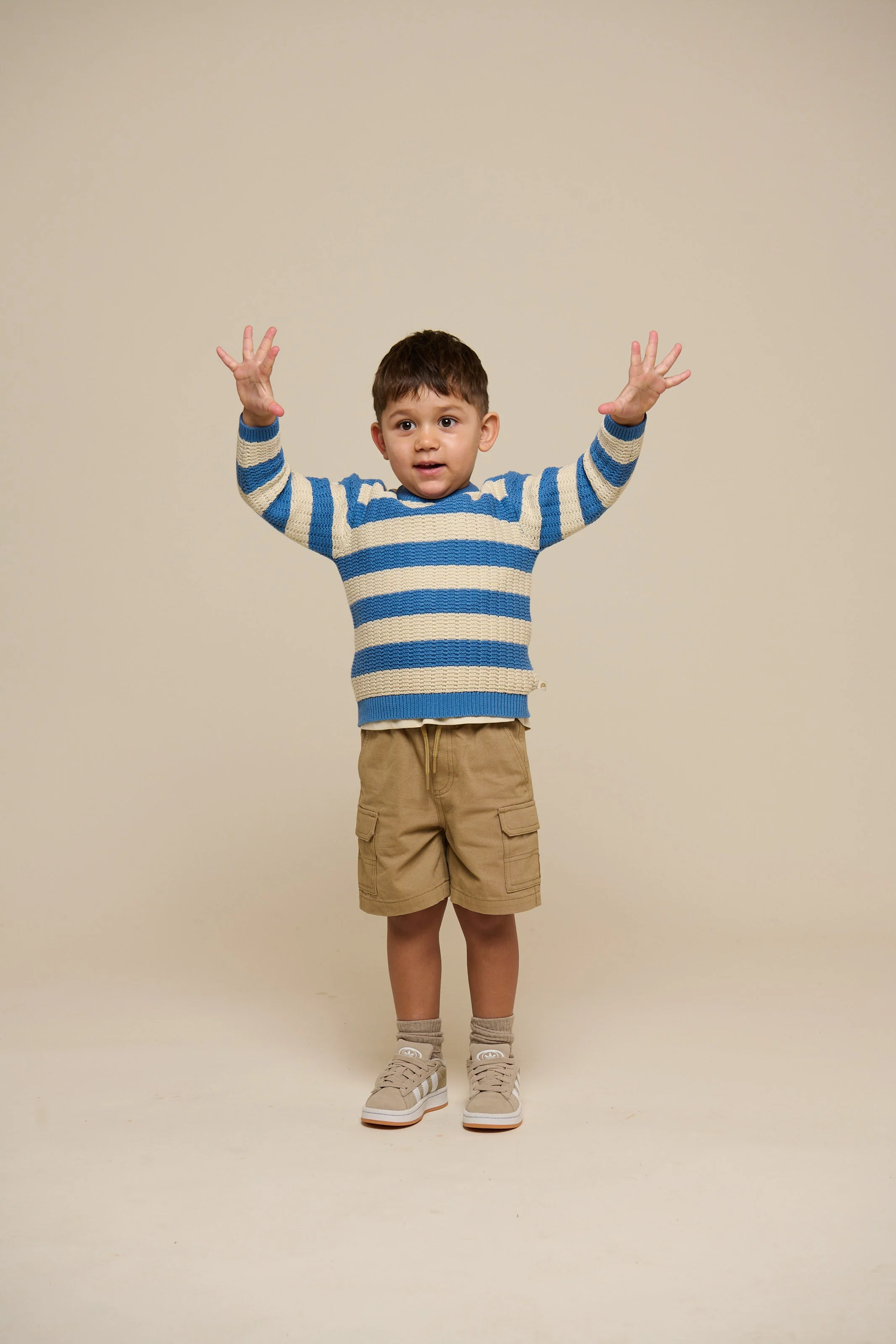 Gestreifter Strick - Kids - Dusty Blue / Offwhite | 101283 Brady - Image 6