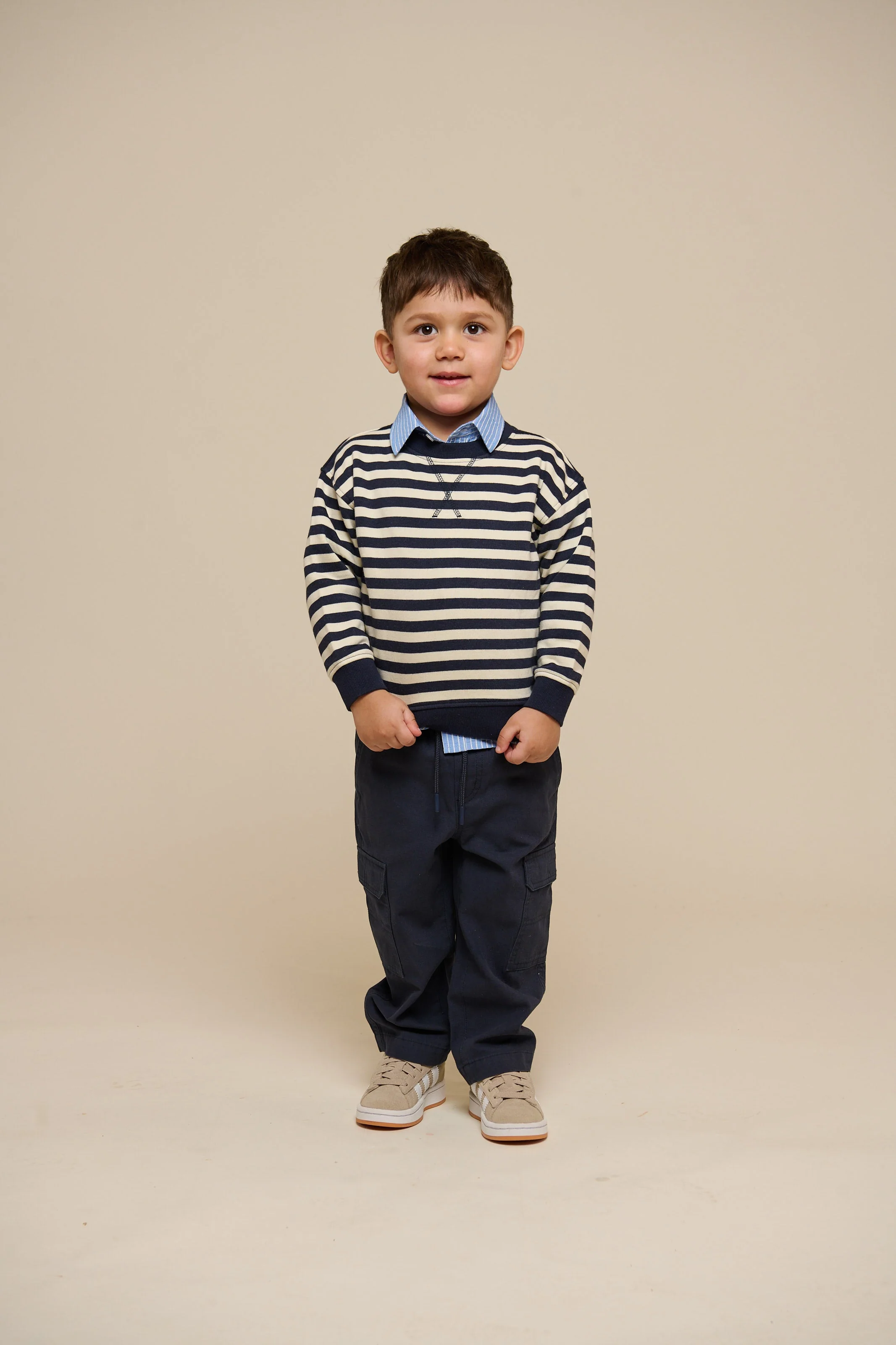 Gestreiftes Crewneck Sweatshirt - Kids - Navy Stripe | 101344 Cole - Image 2