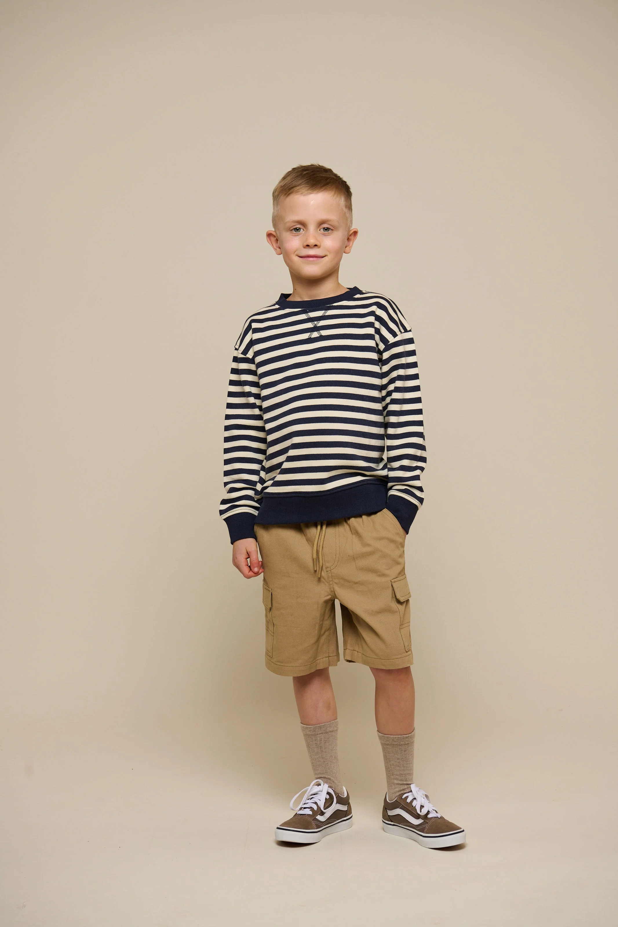 Gestreiftes Crewneck Sweatshirt - Tween - Navy Stripe | 101345 Cole - Image 2