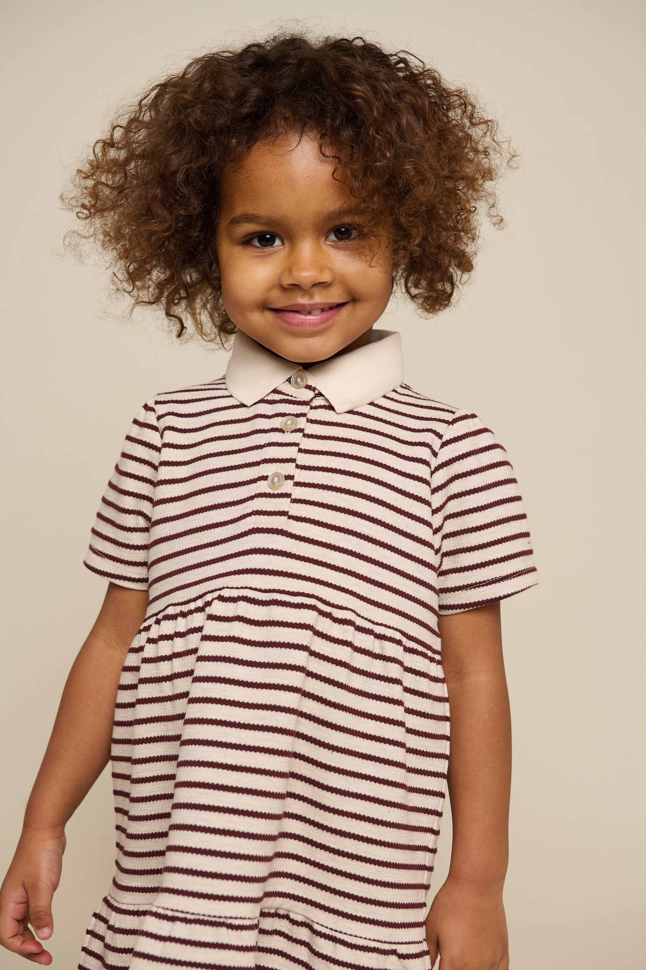 Gestreiftes Jersey-Kleid - Kids - Brown | 101010 Emmie - Image 4