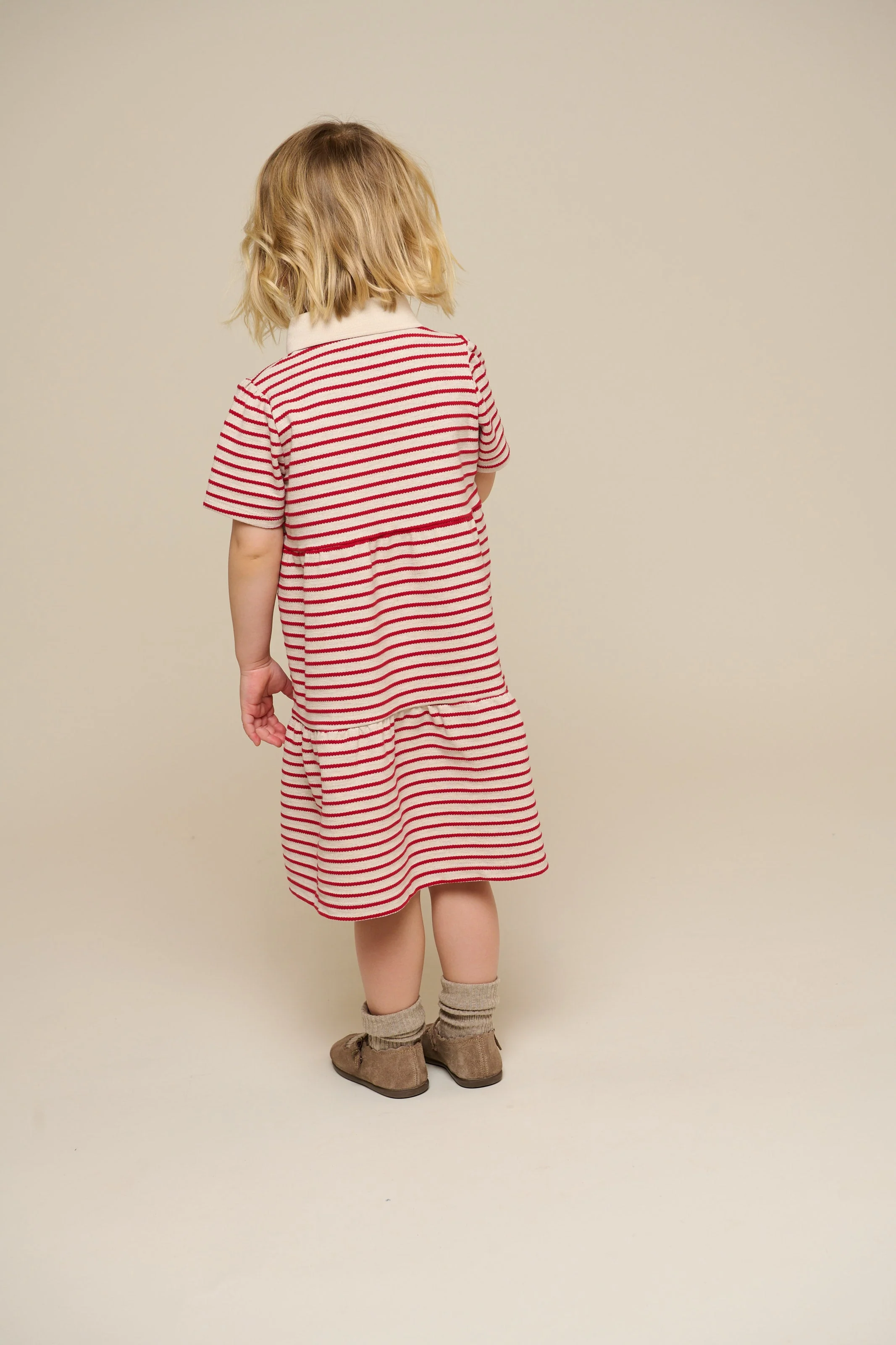 Gestreiftes Jersey-Kleid - Kids - Cherry Red | 101008 Emmie - Image 4