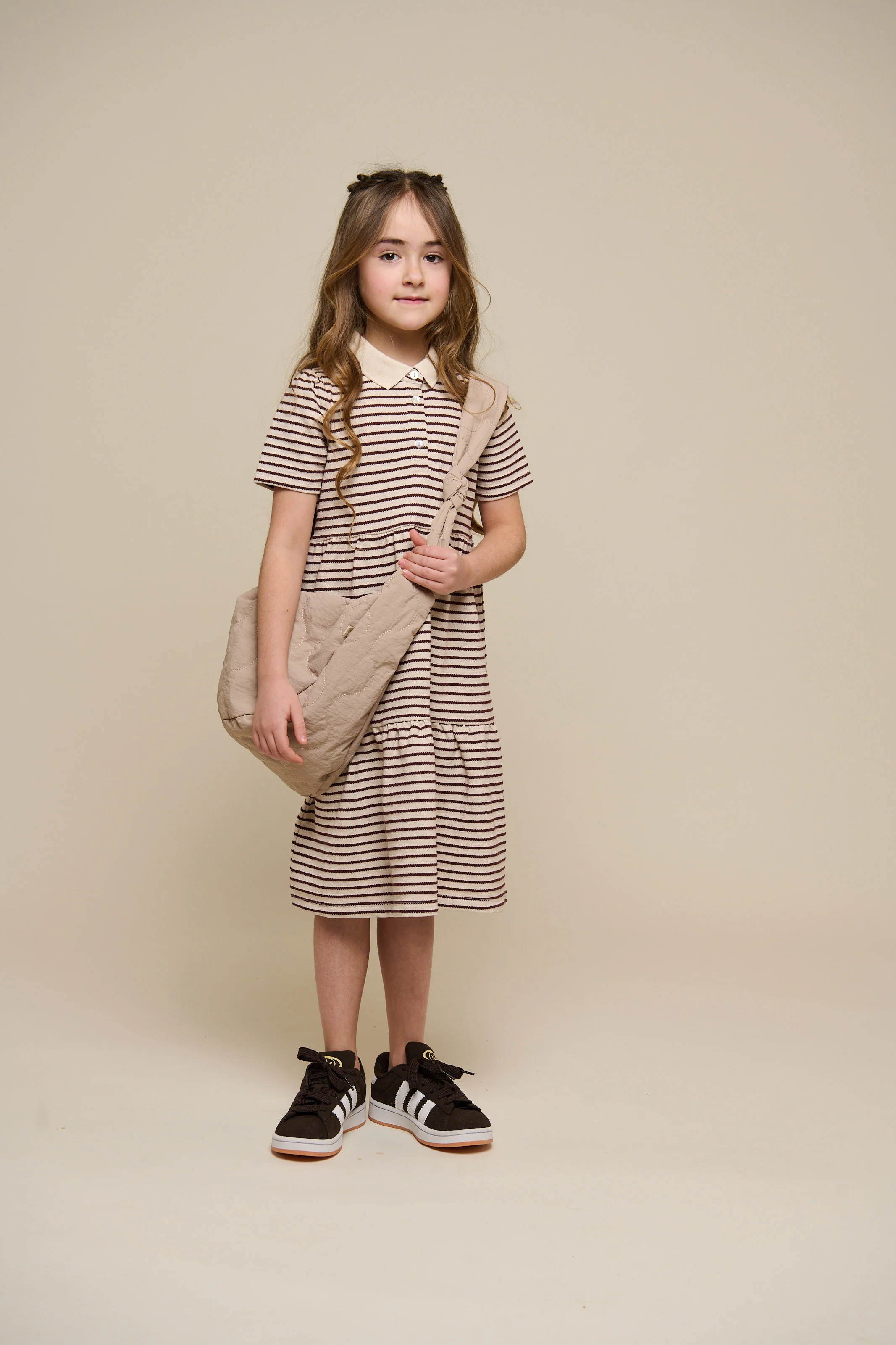 Gestreiftes Jersey-Kleid - Tween - Brown | 101011 Emmie - Image 2