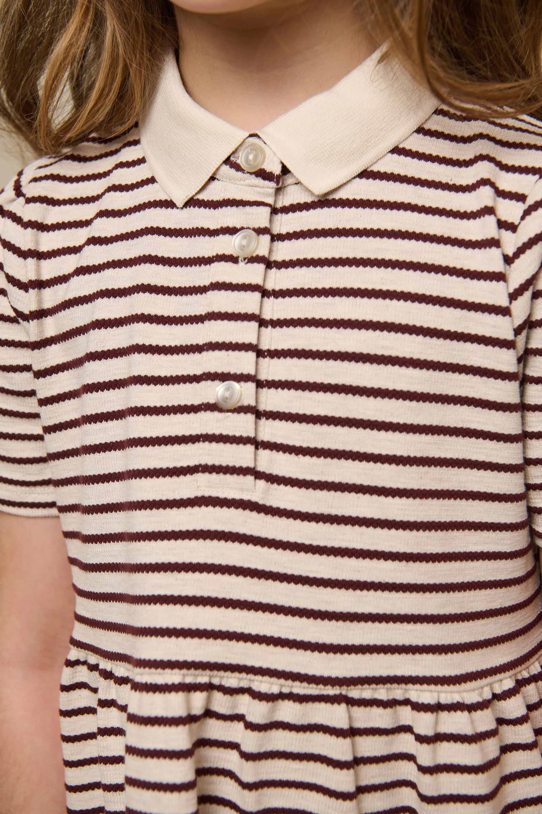 Gestreiftes Jersey-Kleid - Tween - Brown | 101011 Emmie - Image 4