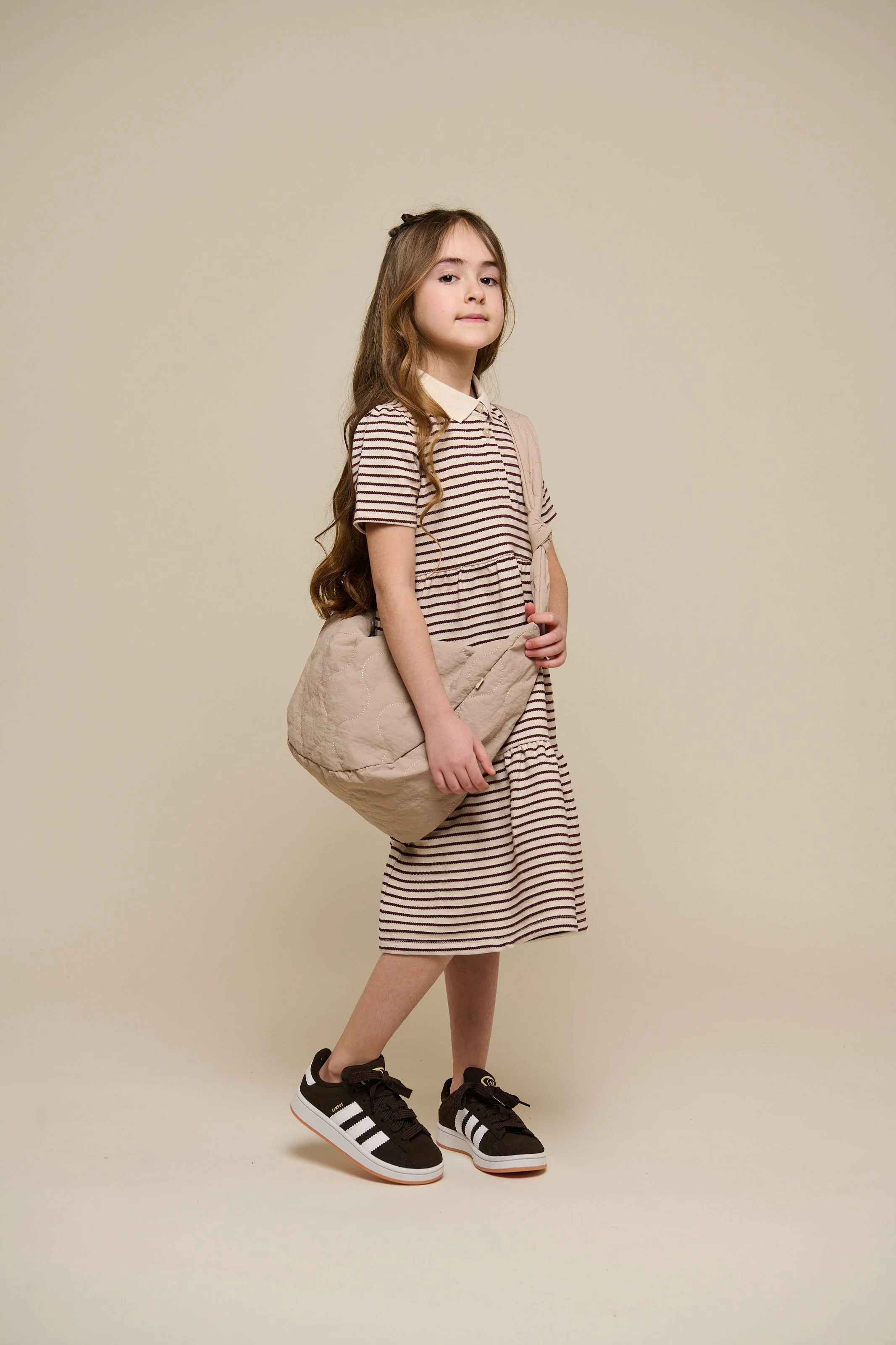 Gestreiftes Jersey-Kleid - Tween - Brown | 101011 Emmie - Image 7