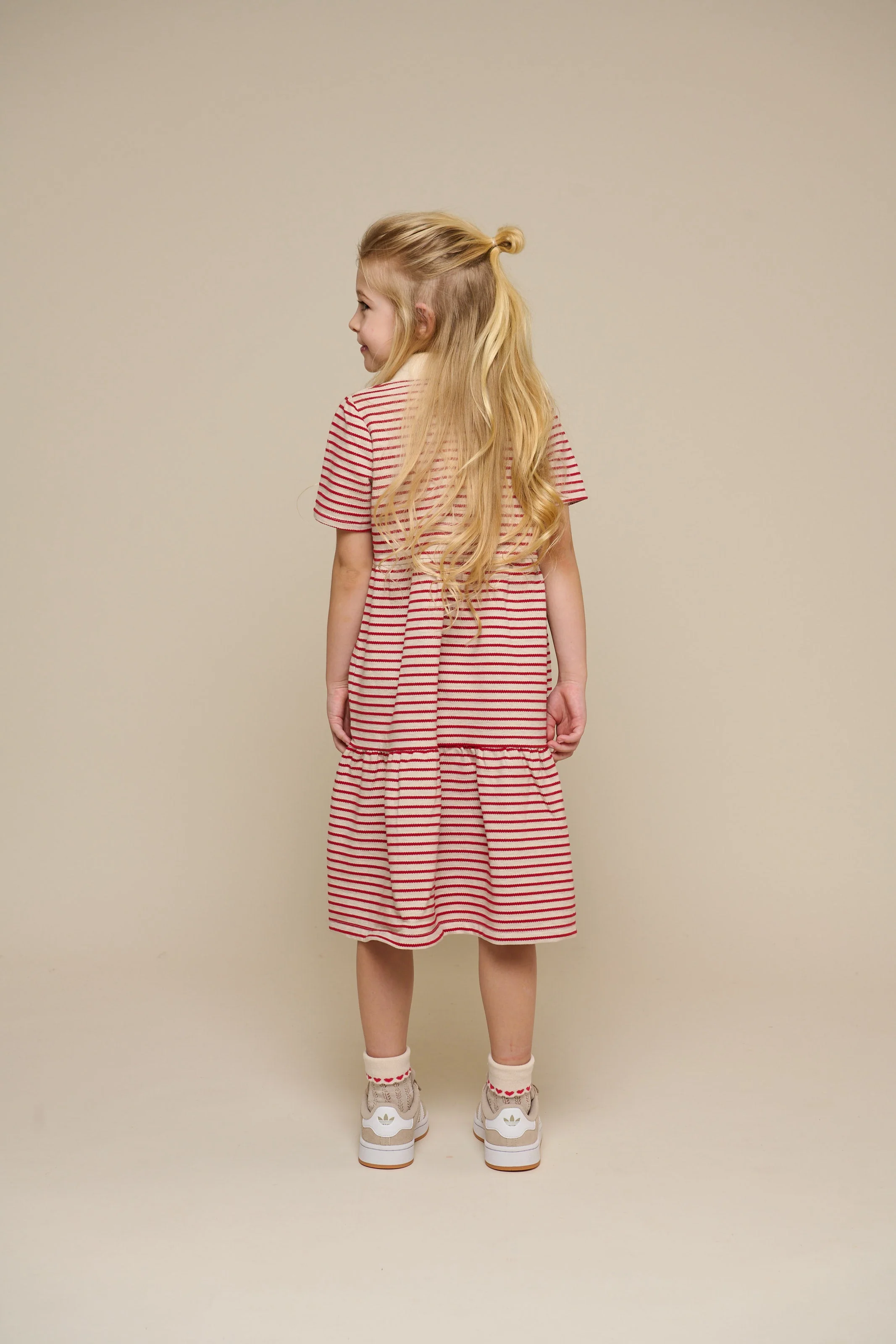 Gestreiftes Jersey-Kleid - Tween - Cherry Red | 101009 Emmie - Image 5