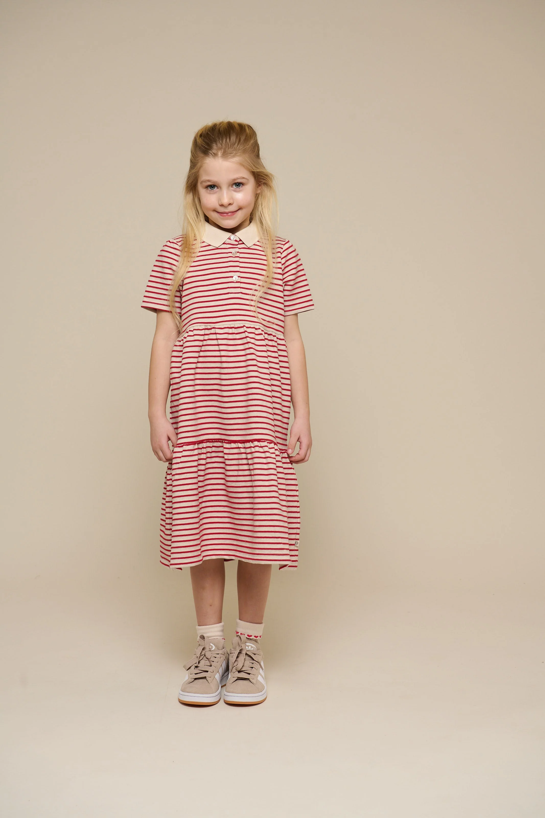 Gestreiftes Jersey-Kleid - Tween - Cherry Red | 101009 Emmie - Image 7