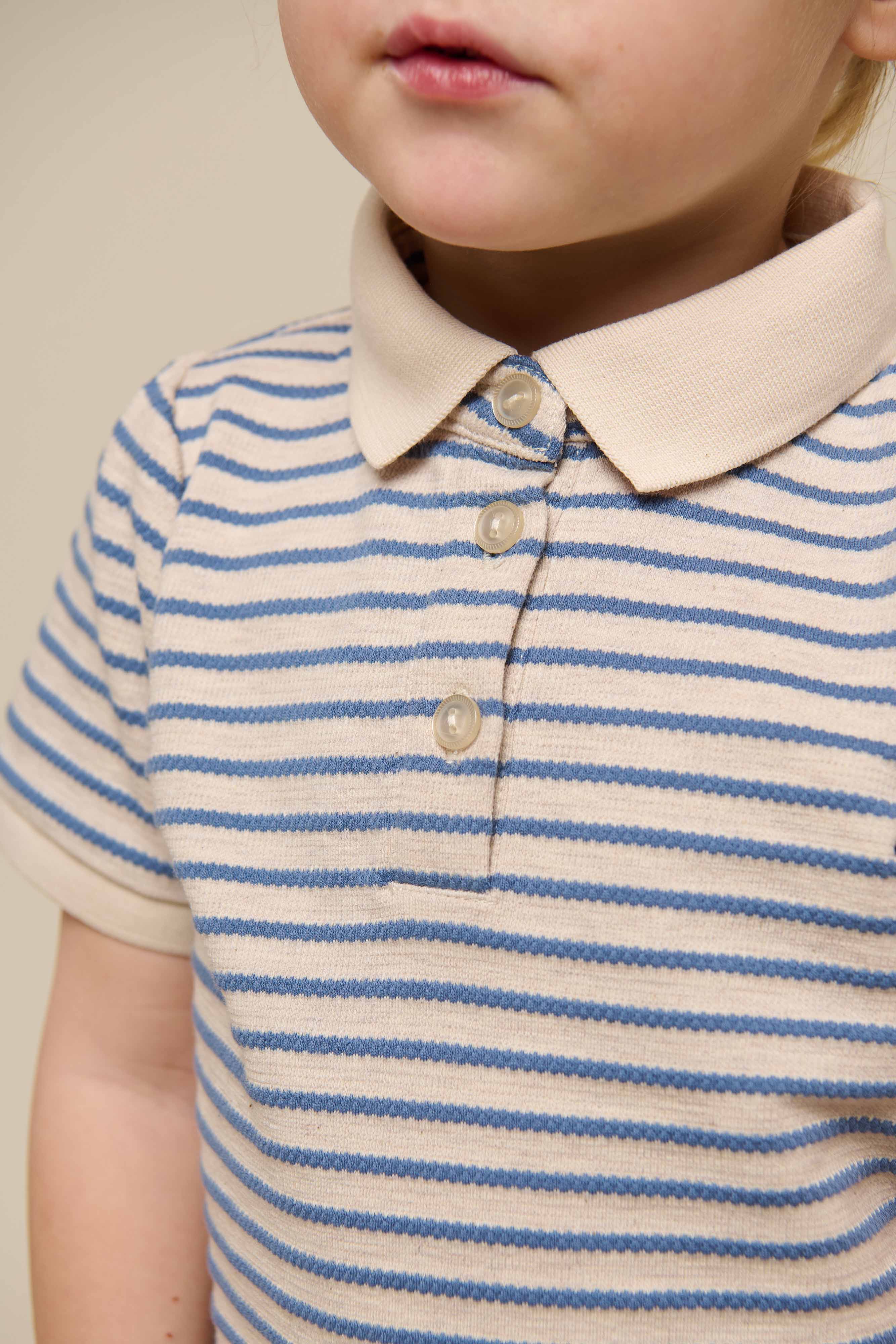 Gestreiftes Jersey-Poloshirt - Kids - Blue | 101006 Emmie - Image 4