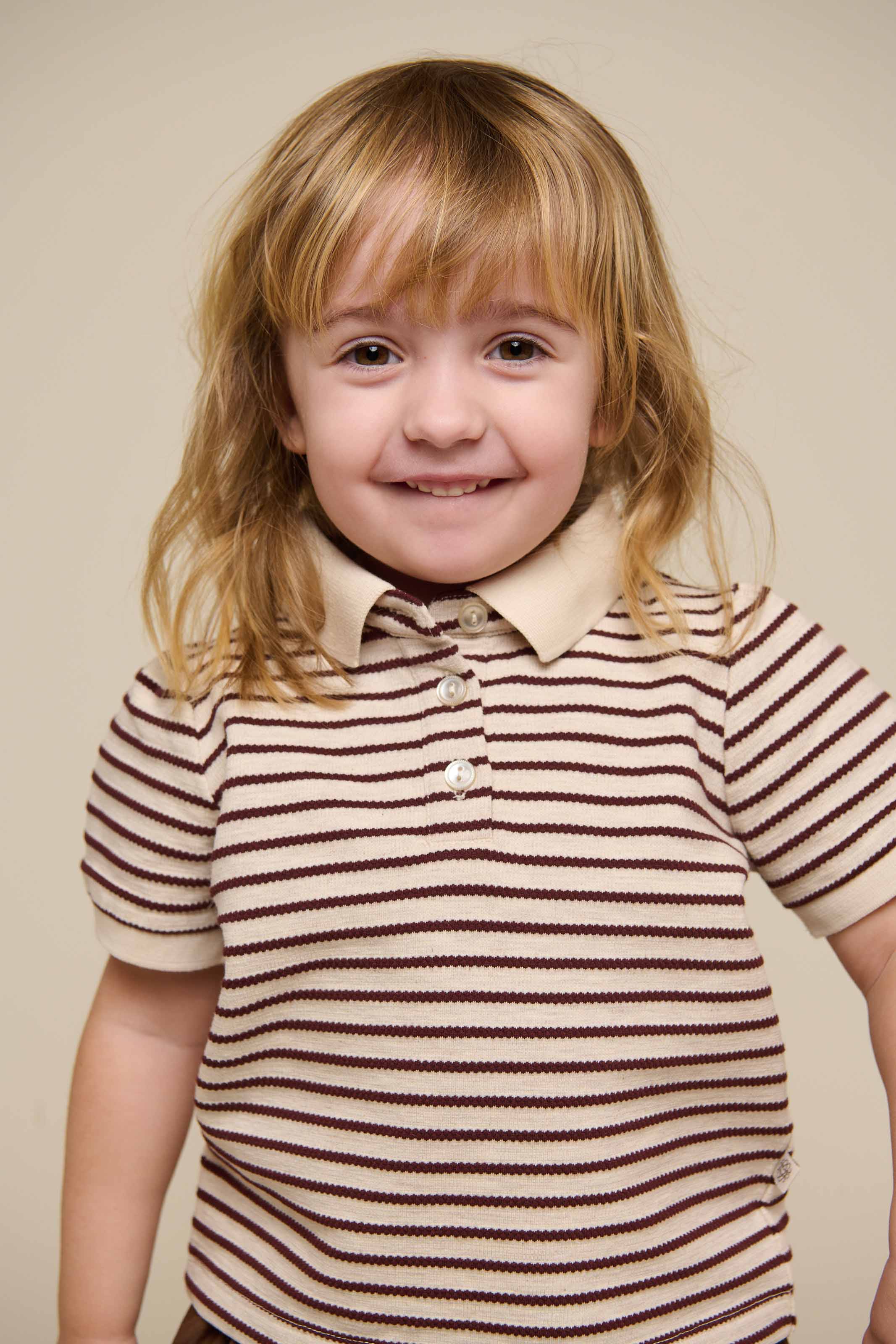 Gestreiftes Jersey-Poloshirt - Kids - Brown | 101004 Emmie - Image 4