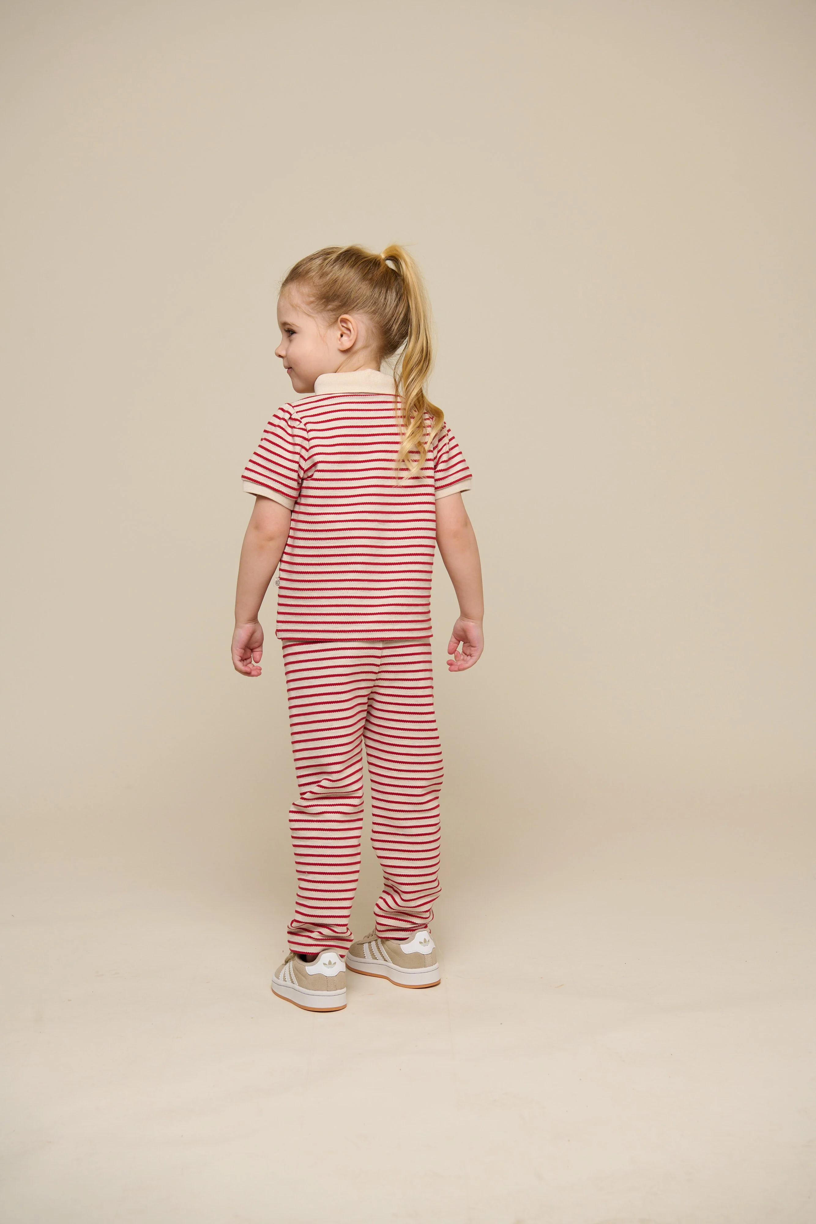 Gestreiftes Jersey-Poloshirt - Kids - Cherry Red | 101002 Emmie - Image 5