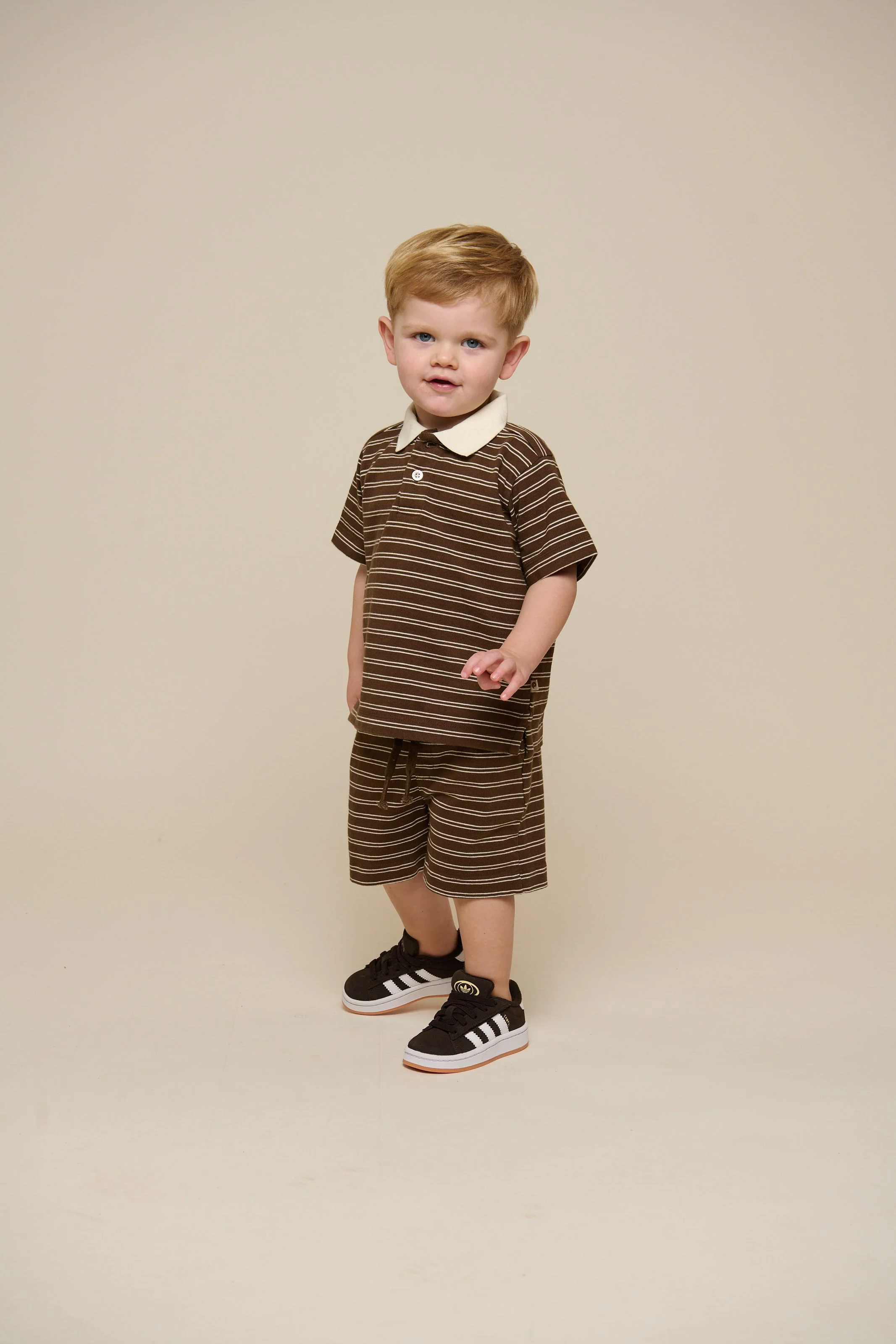 Gestreiftes Jersey-Poloshirt - Kids - Dark Brown | 101173 Otto - Image 2