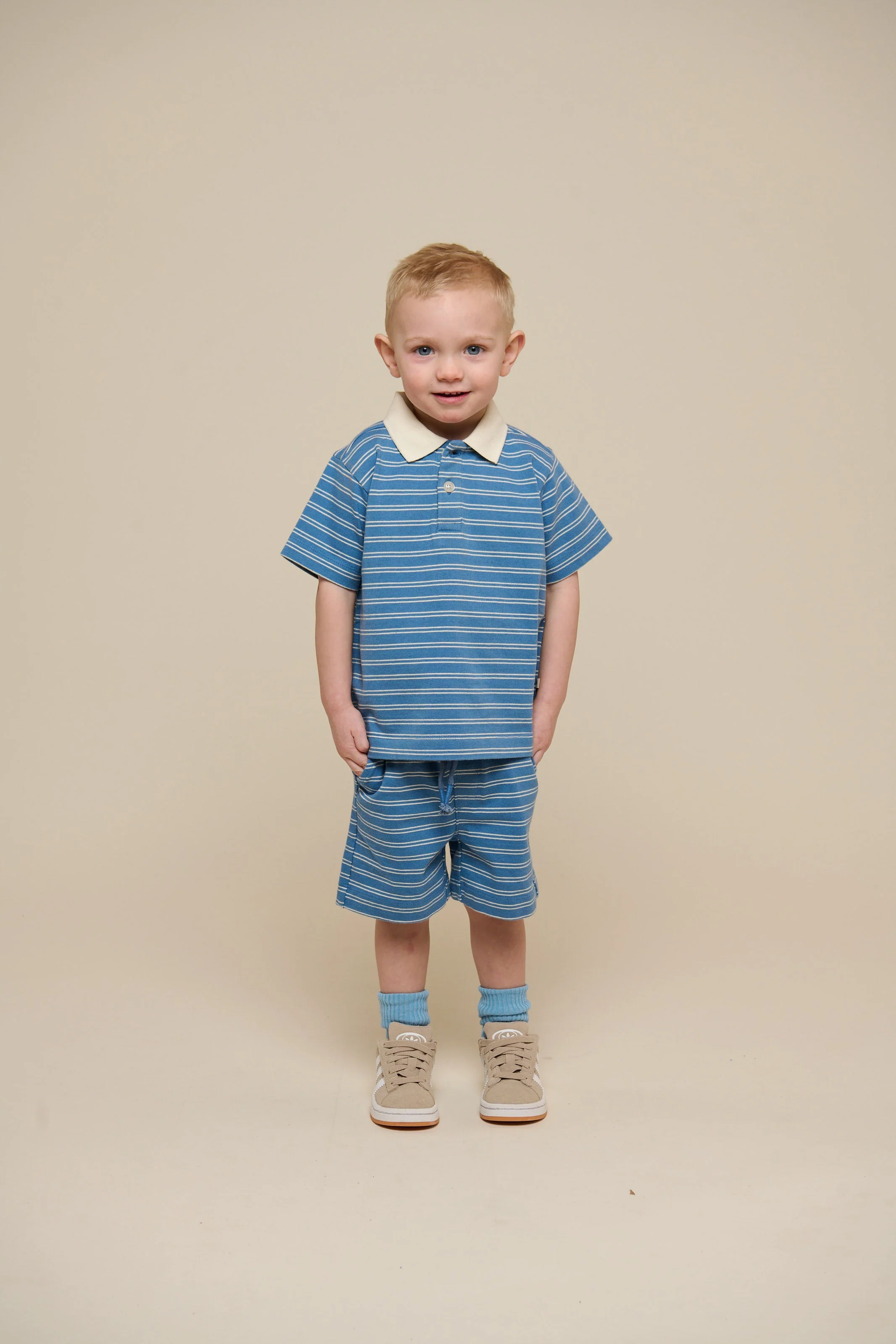 Gestreiftes Jersey-Poloshirt - Kids - Dusty Blue | 101175 Otto - Image 2