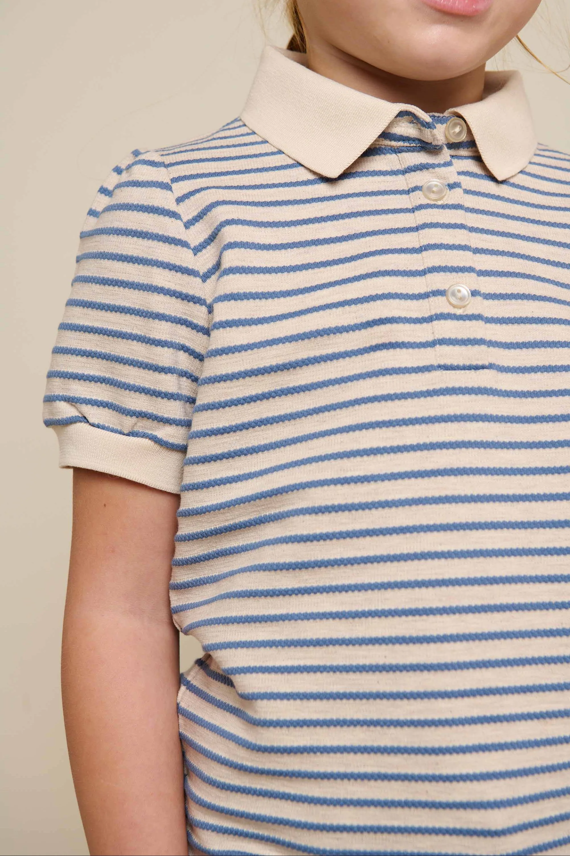 Gestreiftes Jersey-Poloshirt - Tween - Blue | 101007 Emmie - Image 4